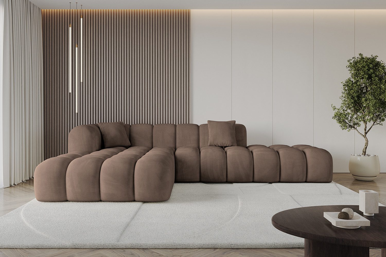 ALTDECOR Ecksofa OLEA-L2, Sofa Praktische Bequeme Funktionsecke Couch L-Form Eckcouch, Corner Sofa U-Form Vielseitige Sofa Wohnlandschaft Wohnzimmer