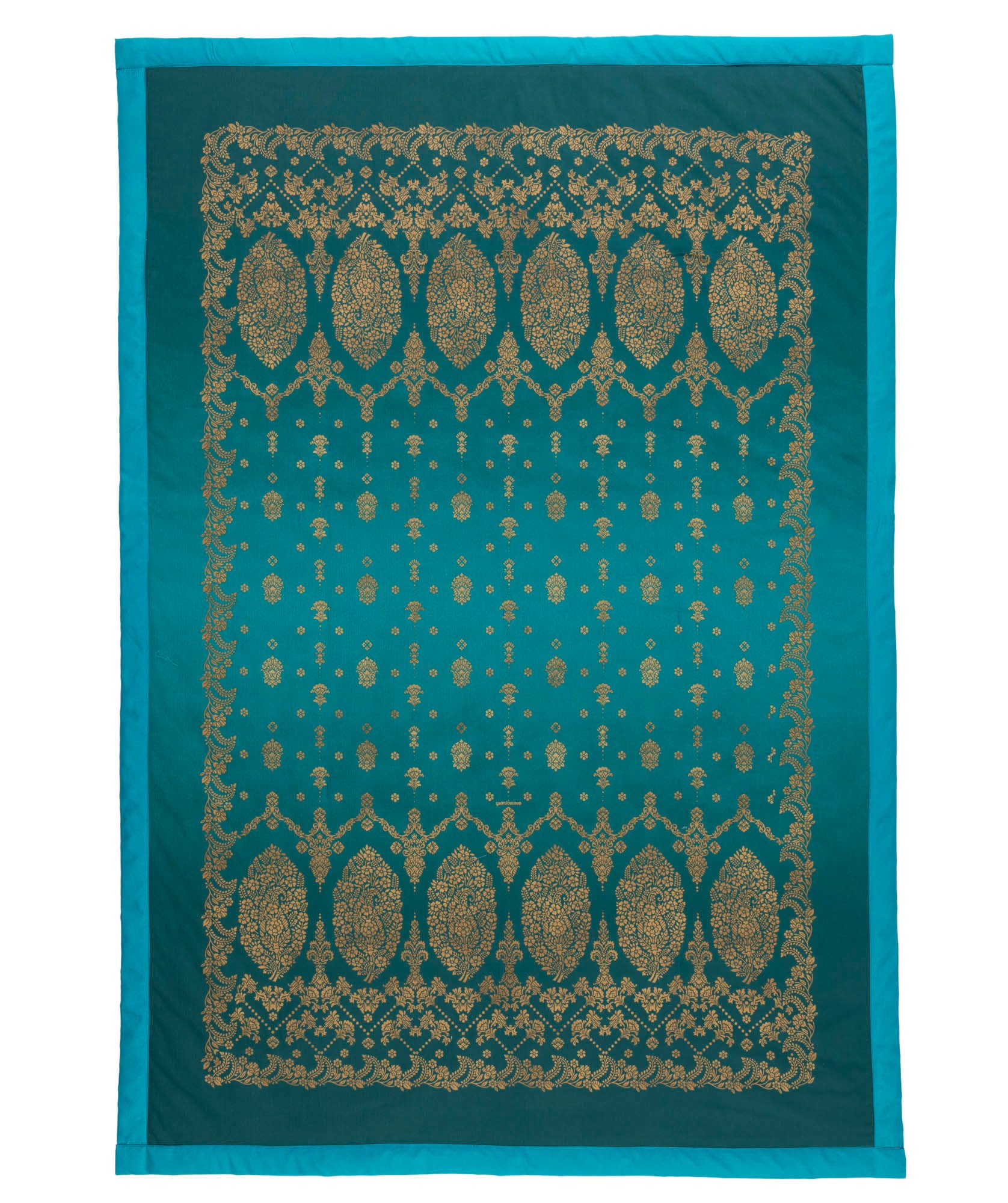 Plaid Bassetti Plaid GOLD DECOR, V1 Smaragdgrün 135 x 190, Bassetti