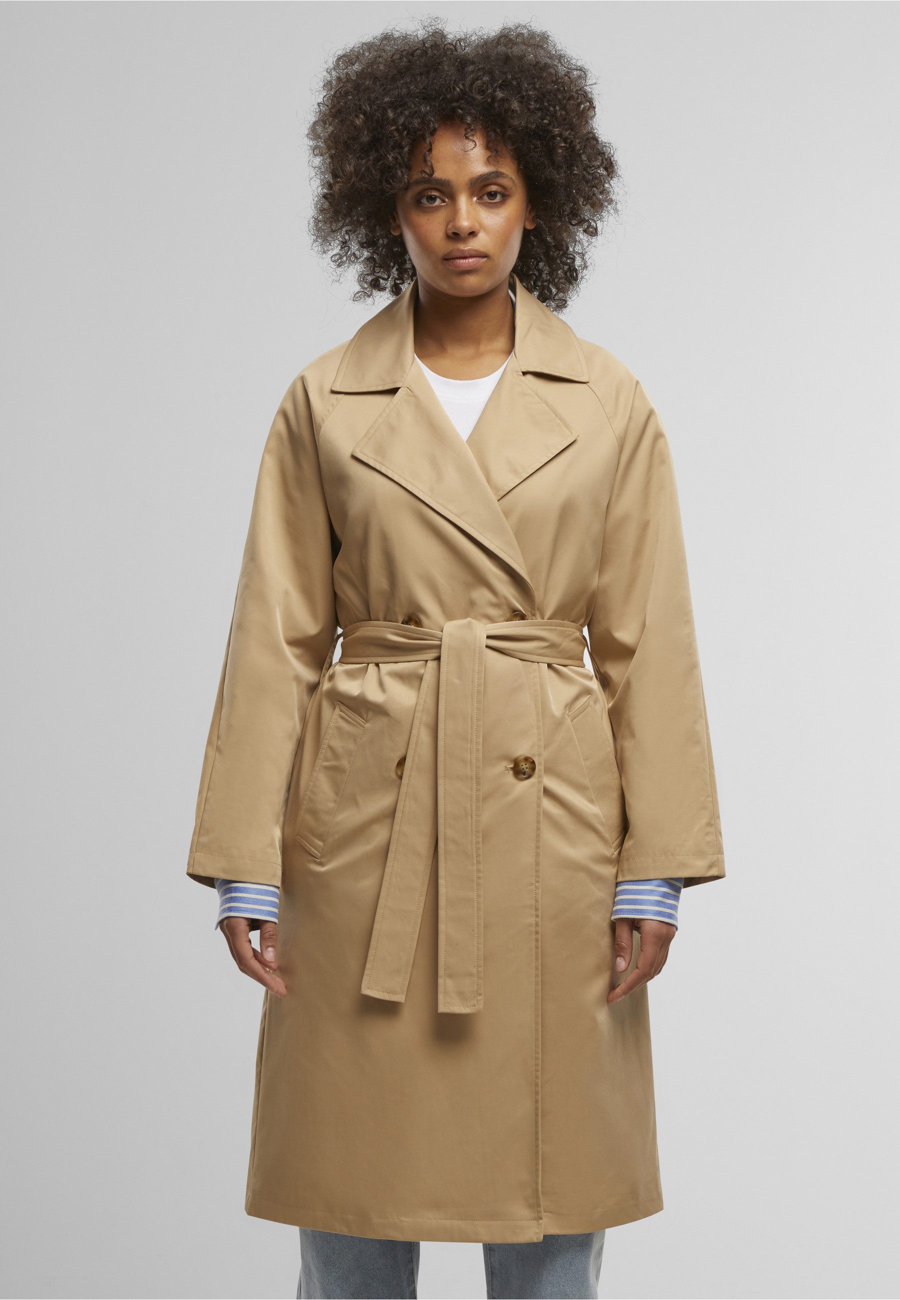 URBAN CLASSICS Winterjacke Urban Classics Ladies Trenchcoat (1-St) – Bild 5 von 5