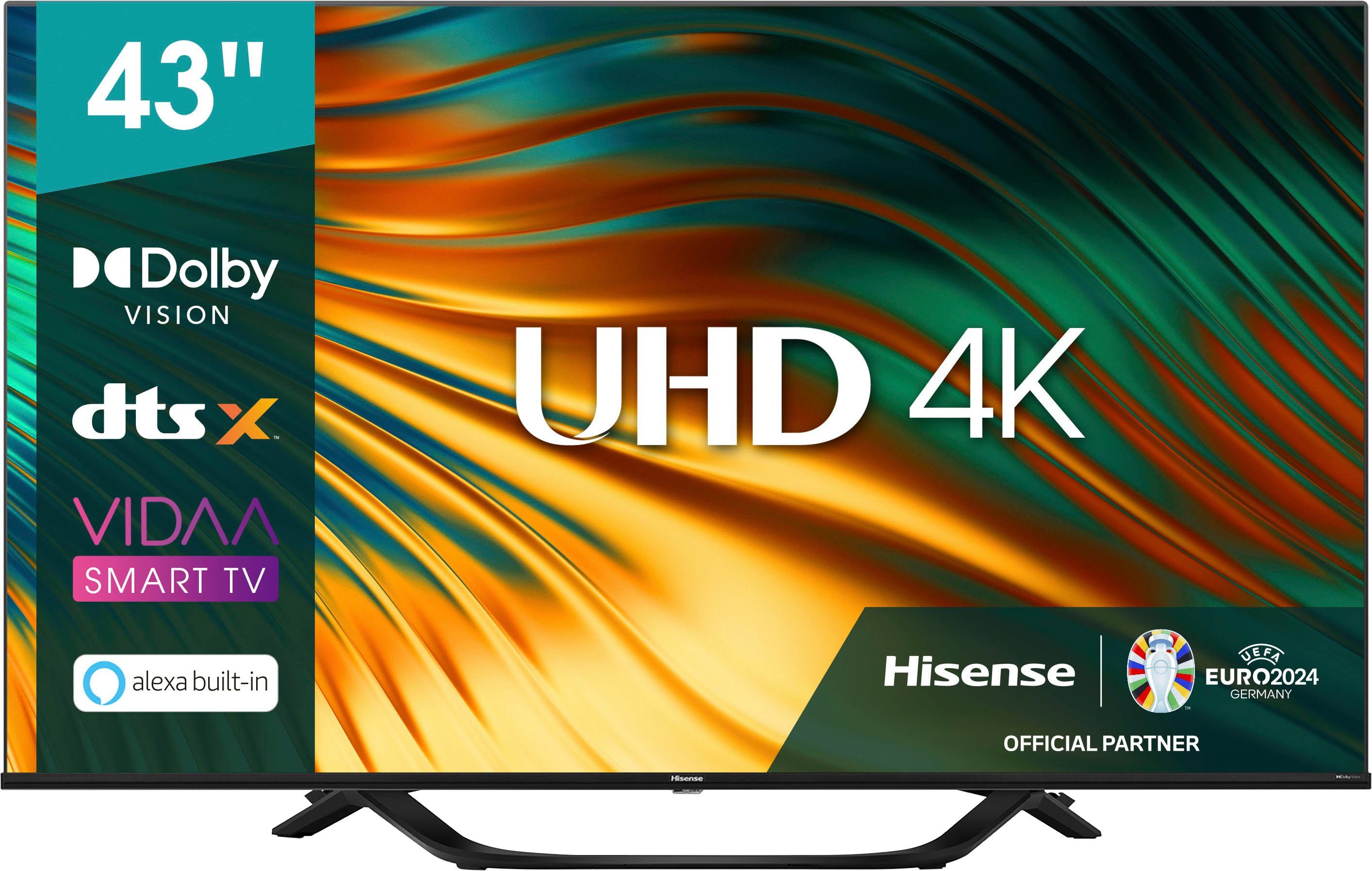 Hisense 4K (108 cm/43 Smart-TV) 43A66H LED-Fernseher Ultra HD, Zoll,