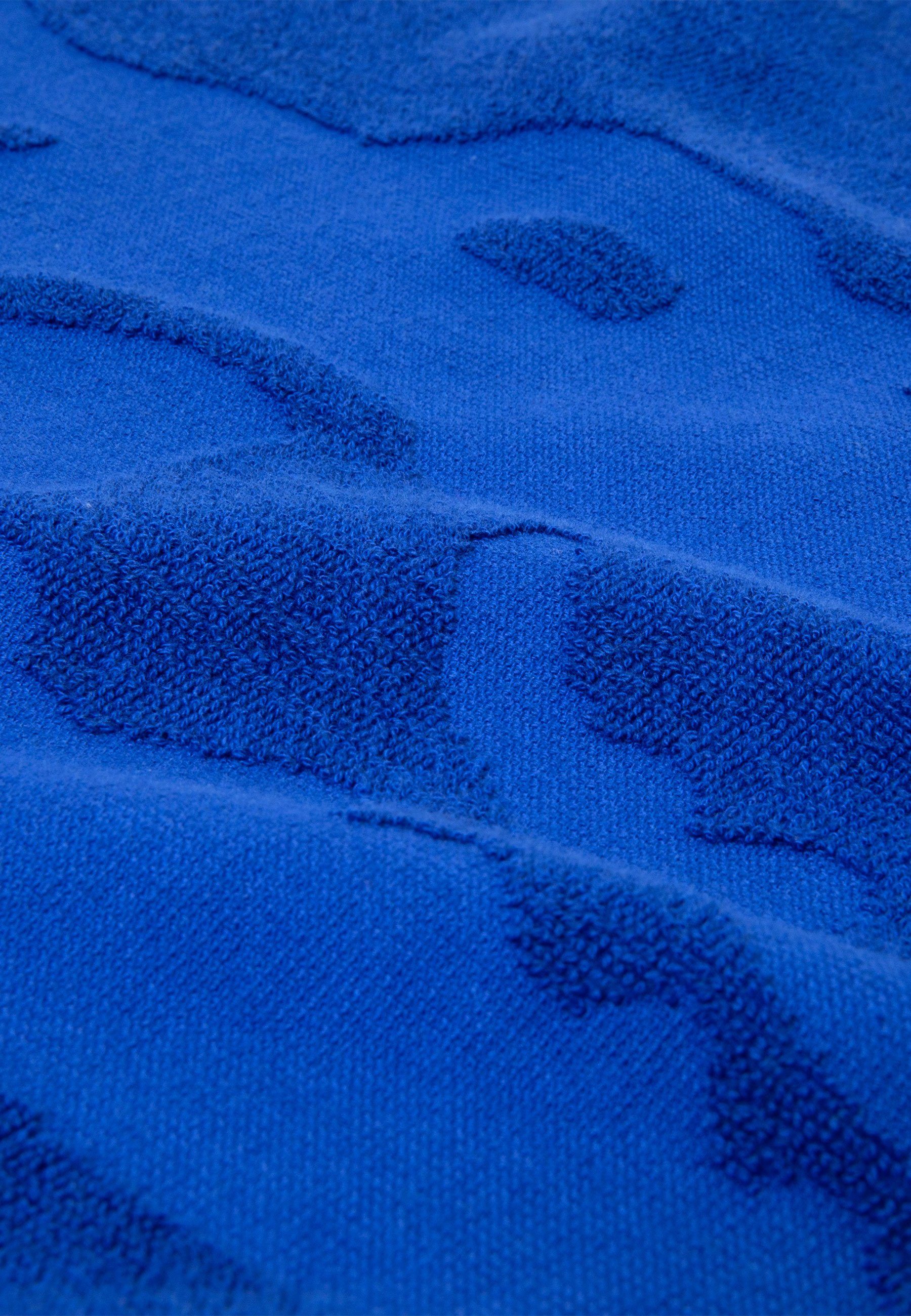 blau mit Baumwolle, 100% Lacoste Label-Applikationen Strandtuch LSPORT,