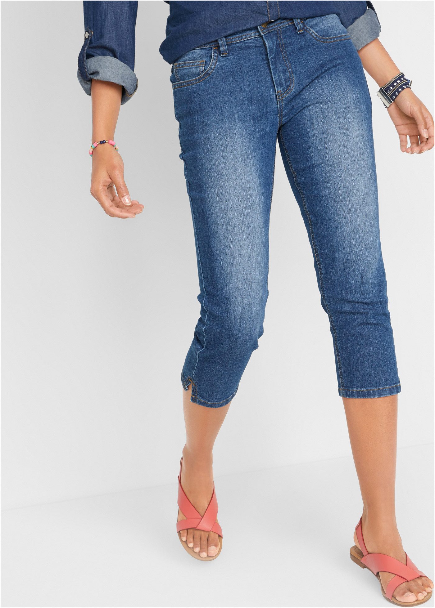 bonprix Caprijeans im 3/4-Capri-Look und Five-Pocket Style günstig online kaufen