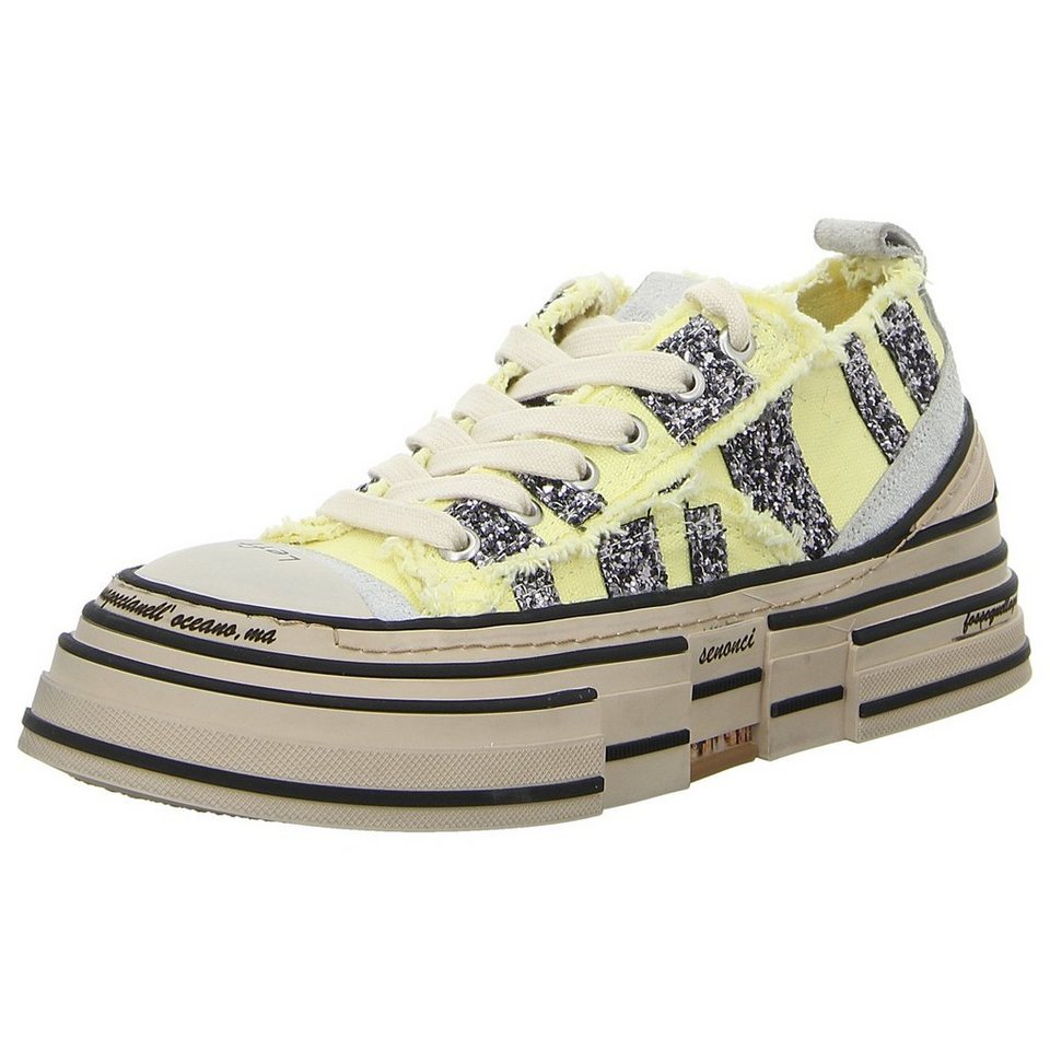 Rebecca White Sneaker, light yellow + grey