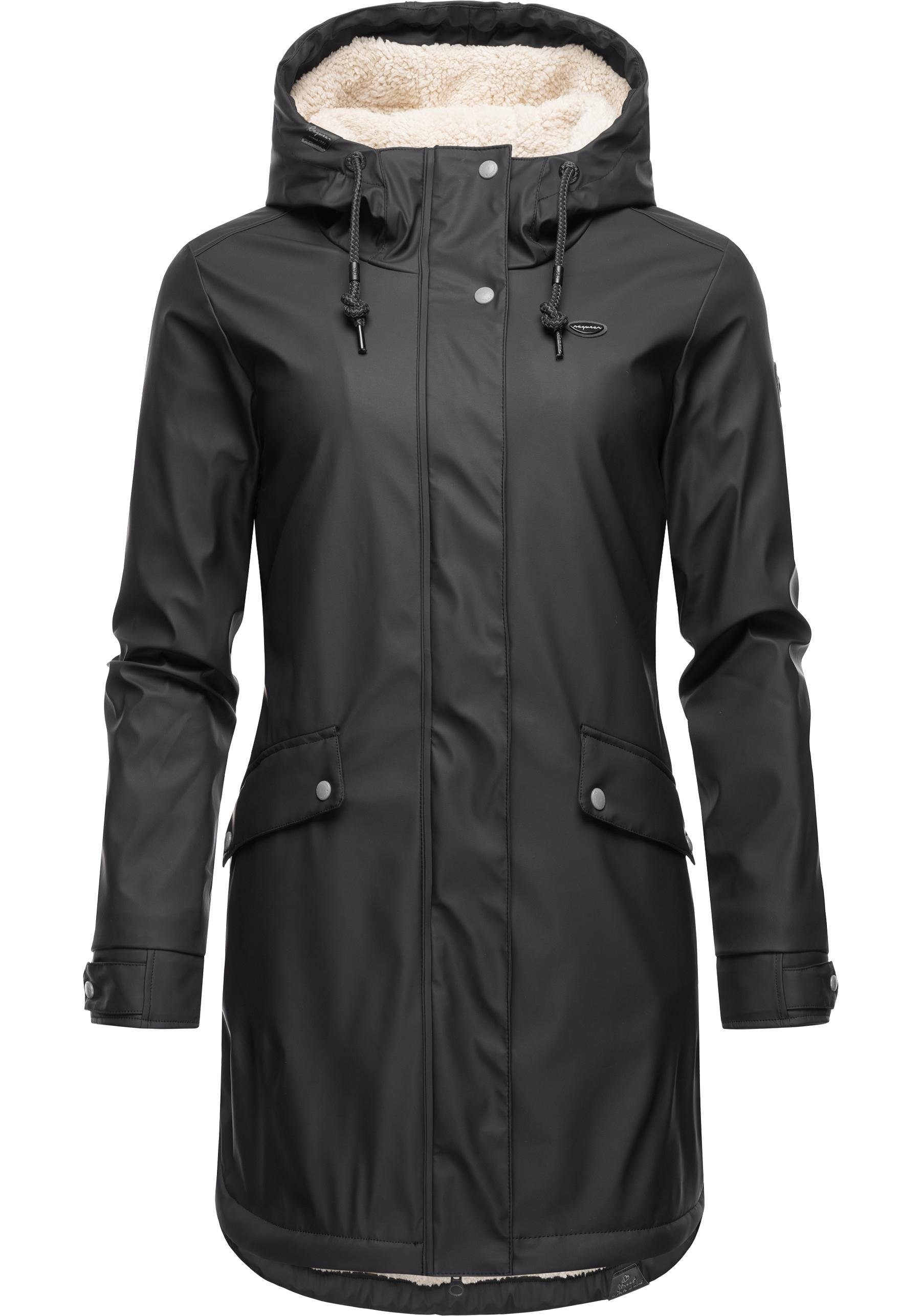 Regenparka für schwarz Regenjacke Winter Tinsley den stylischer Ragwear