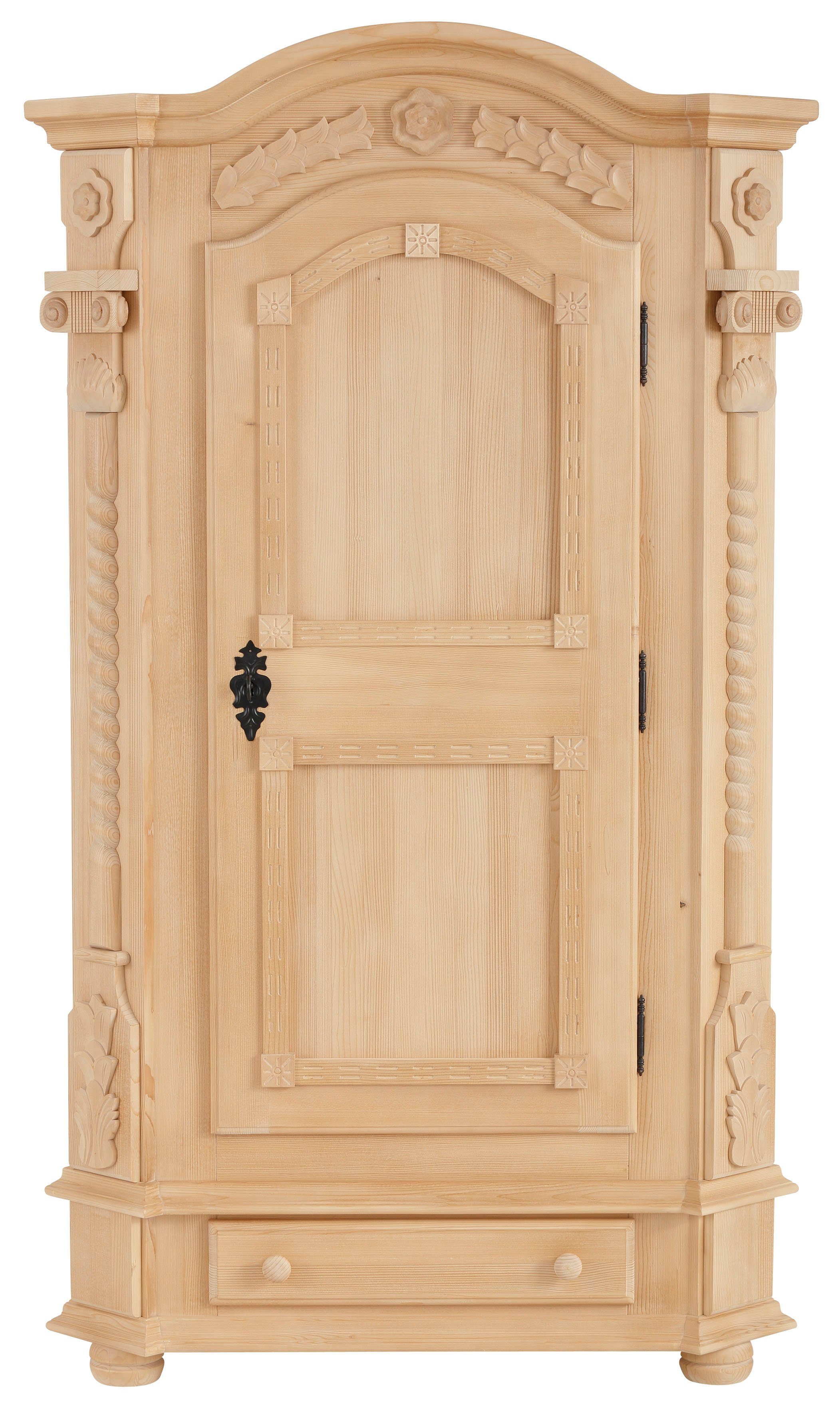 Premium collection by Home affaire Garderobenschrank Teisendorf mit  besonderer Handbemalung oder im schlichten Design, Höhe 185 cm