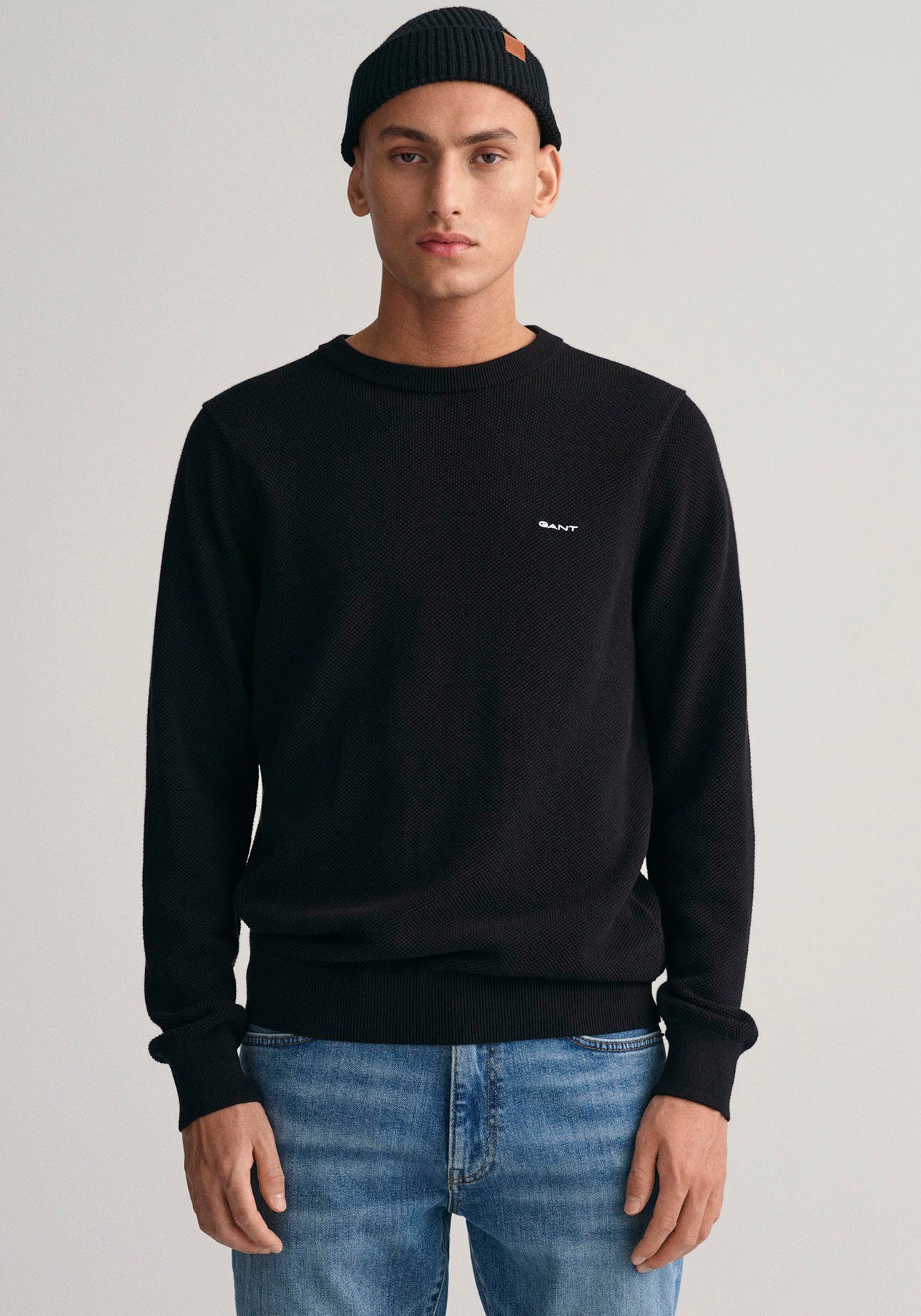 Rundhalspullover COTTON PIQUE C-NECK