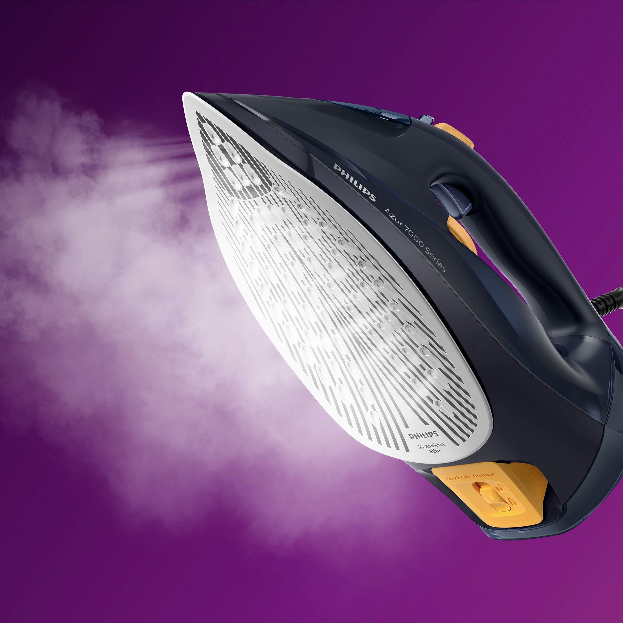 Philips Dampfbügeleisen DST7060/20 7000 Series, 3000 W, SteamGlide Elite Bügelsohle, mit 300 ml Wassertank und 250 g Dampfstoß – Bild 3 von 5