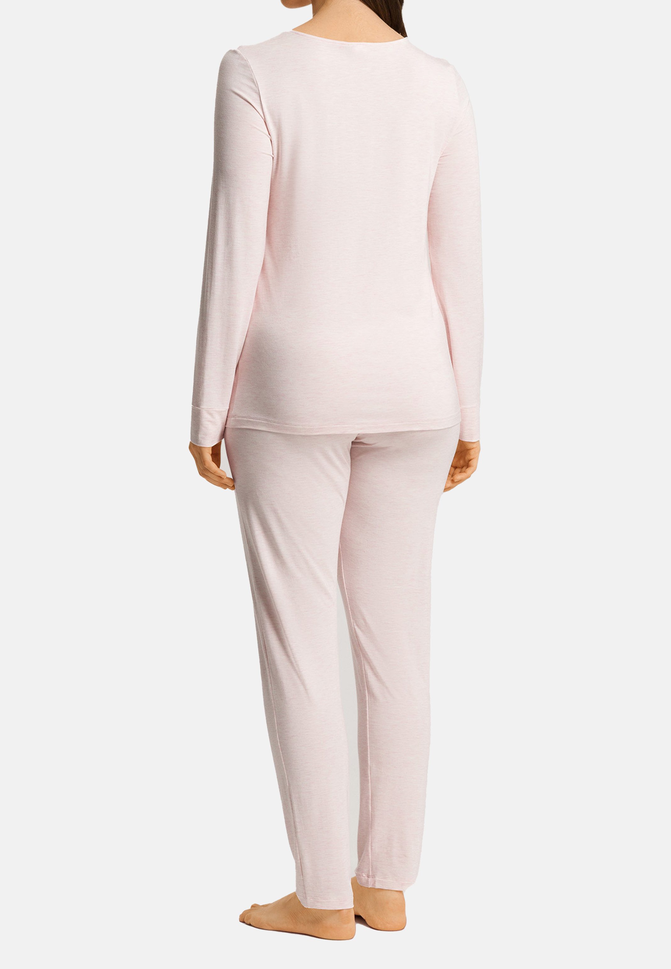 Hanro Pyjama Natural Elegance (Set, 2 tlg) Pyjama - Thermoregulierend - Set aus langer Hose und Langarm Shirt