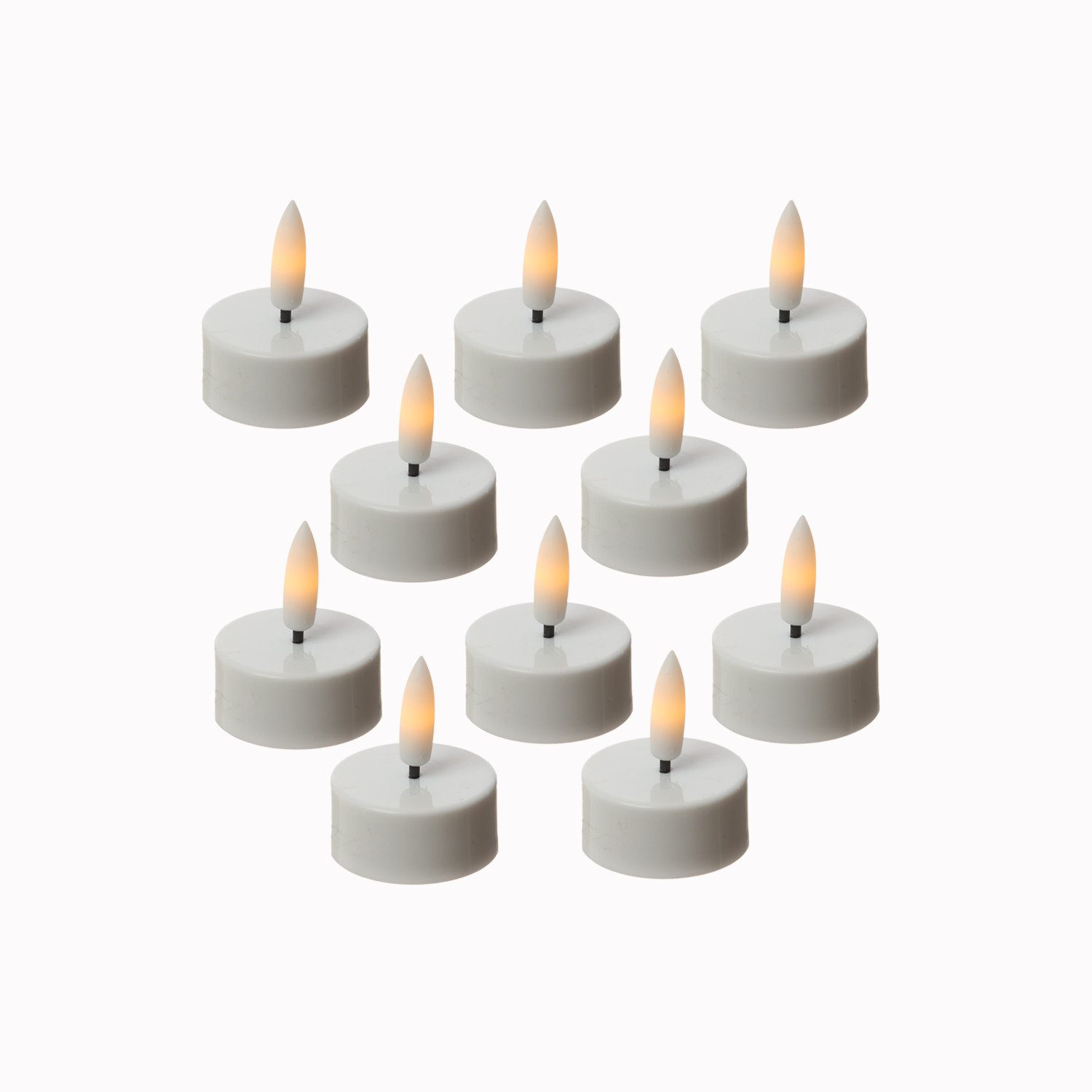 Adilina LED-Kerze LED Teelichter mit Batterien Timer flackernd D: 3,8cm wei günstig online kaufen