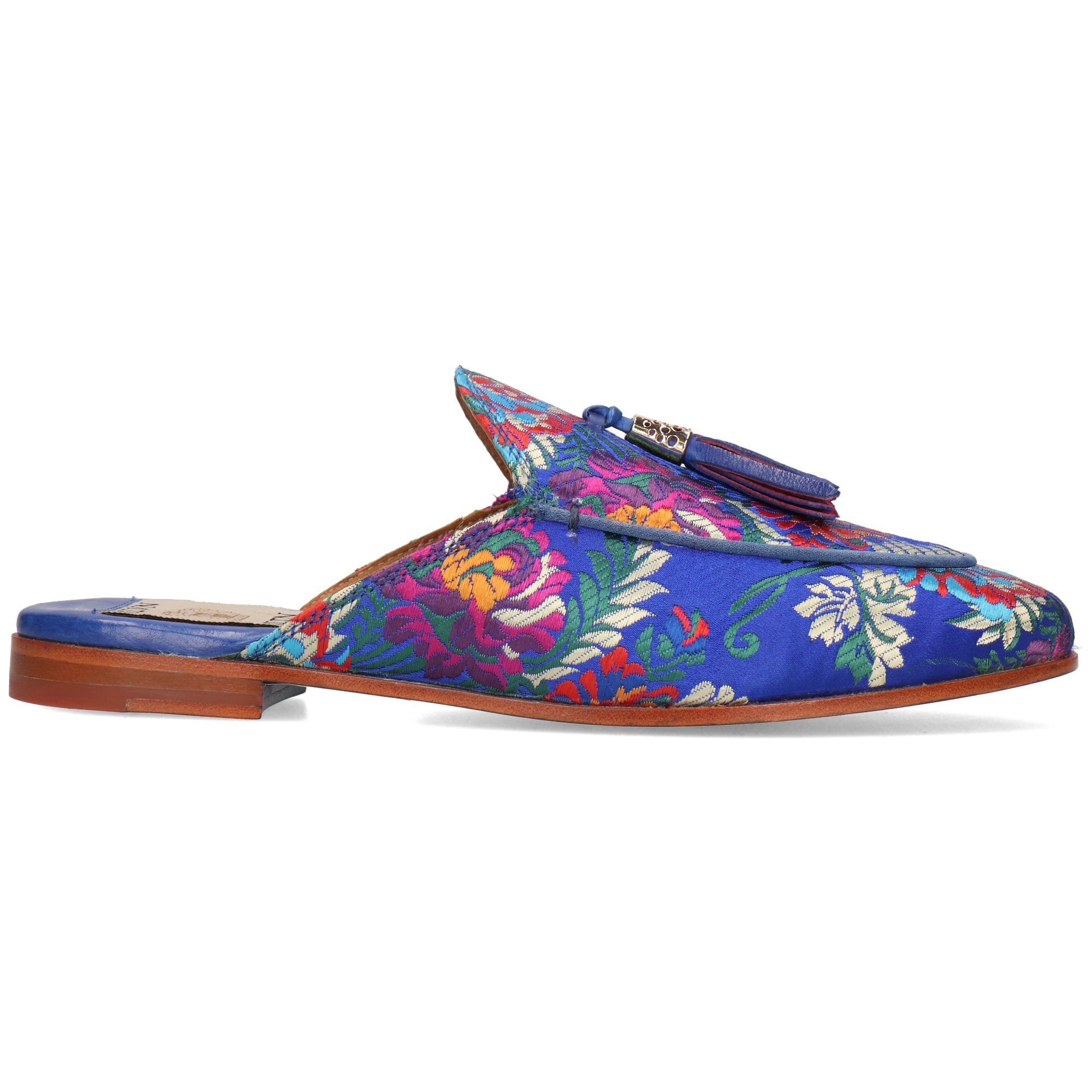 Melvin & Hamilton Scarlett 2 Textil-Pantoletten für Damen Flache Absätze, Echtes Leder, Stickerei