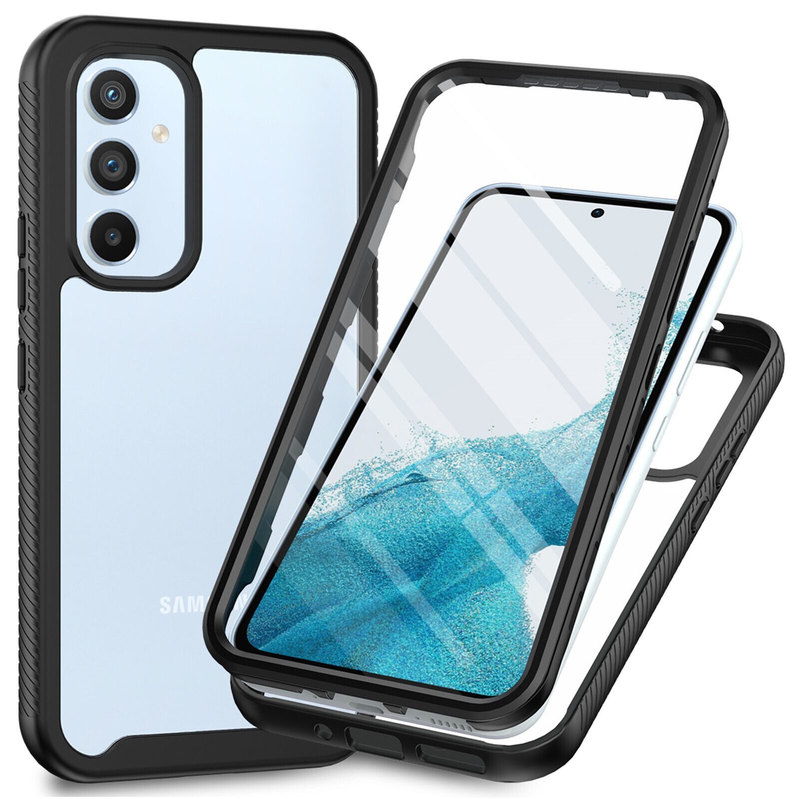 betterfon Handyhülle für Samsung Galaxy A54 5G TPU Case mit 360° Rundumschutz Displayschutz, 360 Grad Hülle mit Displayschutz und Fingerprint