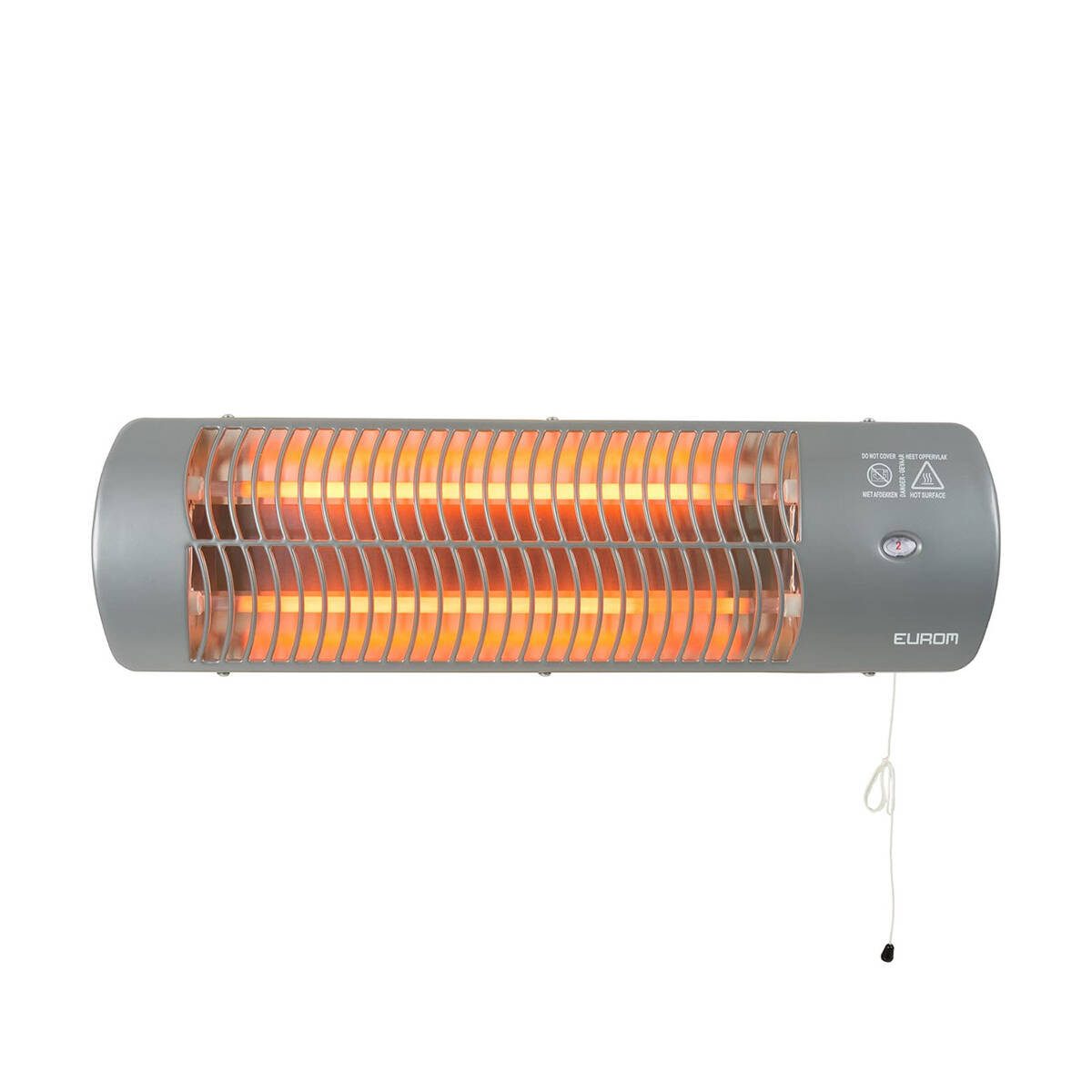 EUROM Heizgerät QH1203, 1200 W, 1200 W, IP24, 2 Leistungsstufen, Grau