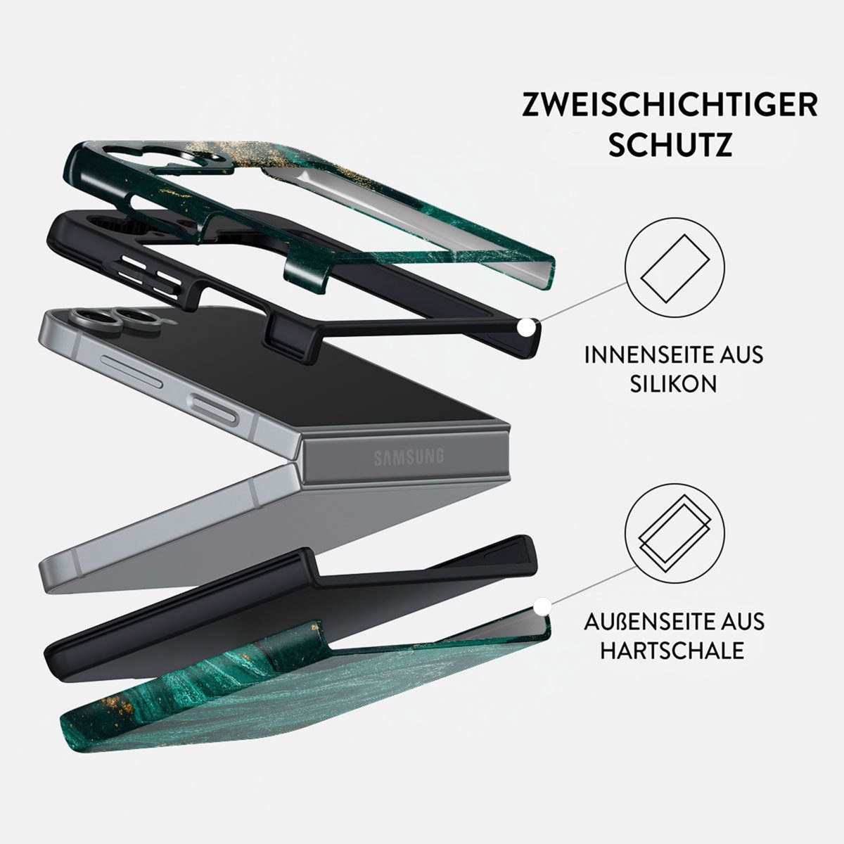 BURGA Backcover Burga Tough Back Cover Samsung Galaxy Z Flip 6 - Emerald Pool