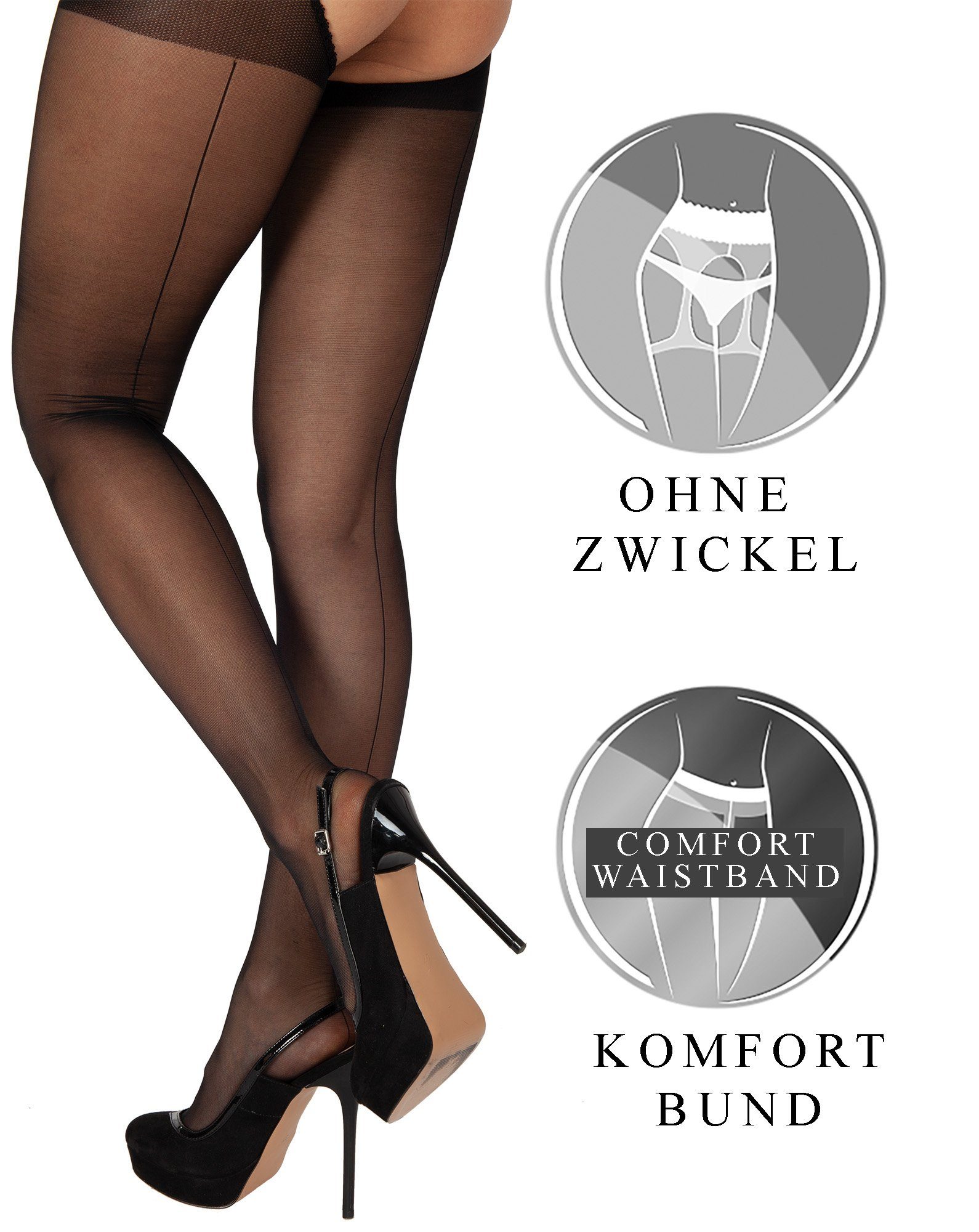 BANANALU Ouvert Strumpfhose mit Naht Ouvert Strumpfhose mit offenem Schritt günstig online kaufen