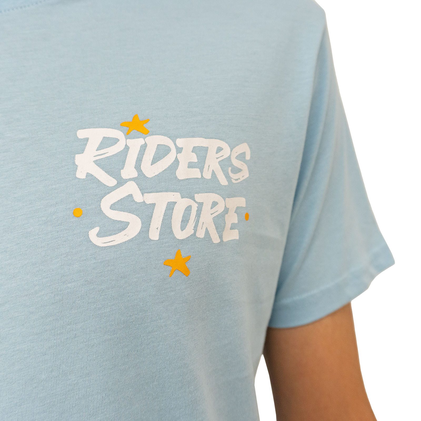 Weber GmbH T-Shirt Riders Store T-Shirt blau (1-tlg) Aufdruck, strapazierfähig, weiches Material, Baumwolle