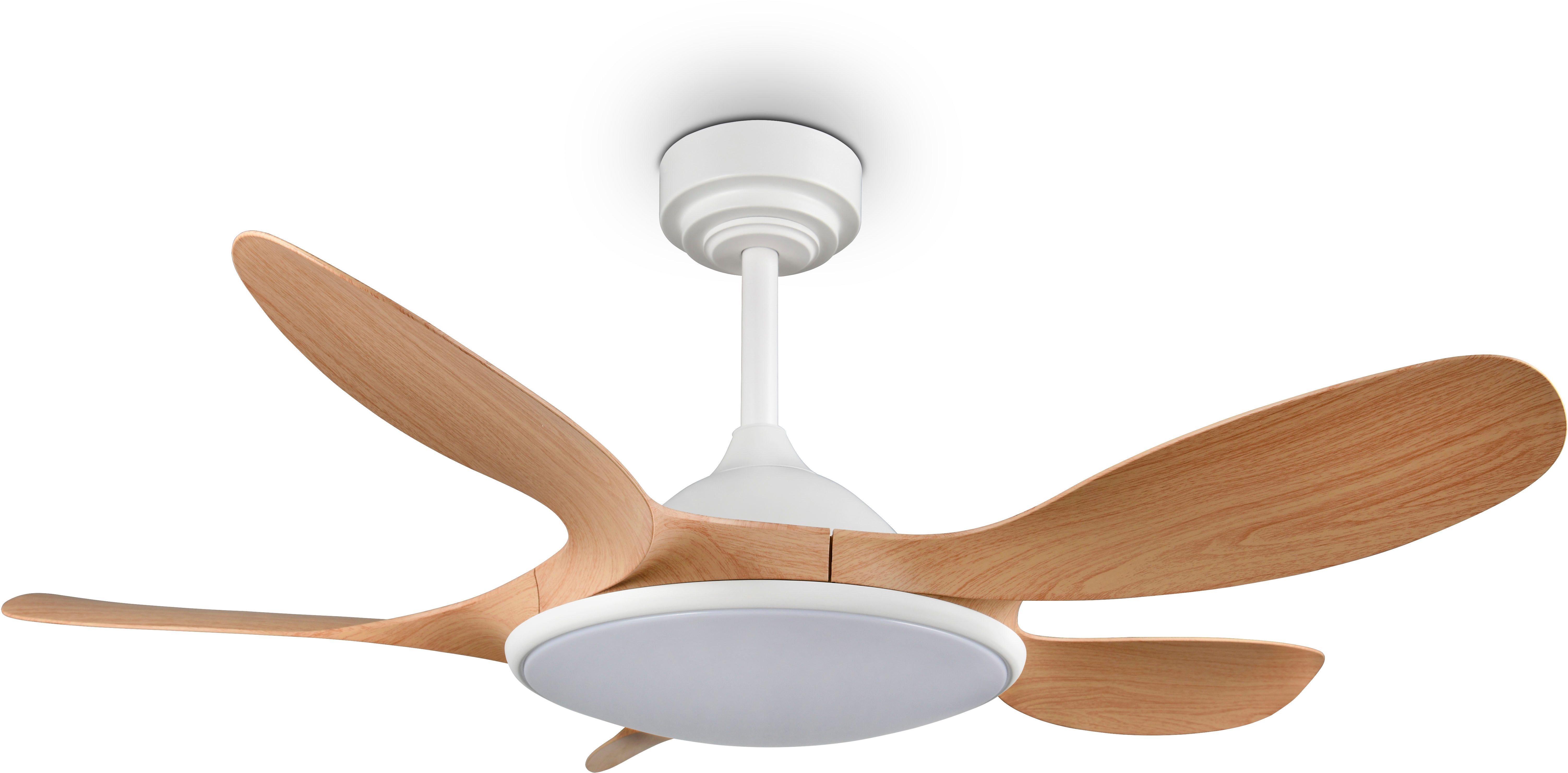 Reality Leuchten LED Deckenleuchte FLEN mit Ventilator, großer Deckenventilator Ø 108cm mit 24W LED CCT, CCT - über Fernbedienung, Dimmfunktion, Memoryfunktion, Nachtlichtfunktion, Timerfunktion, Ventilatorfunktion, getrennt schaltbar, LED fest integriert, Farbwechsler, warmweiß - kaltweiß, Fernbedienung 6 Geschwindigkeiten Timer Vor- & Rücklauf dimmbar