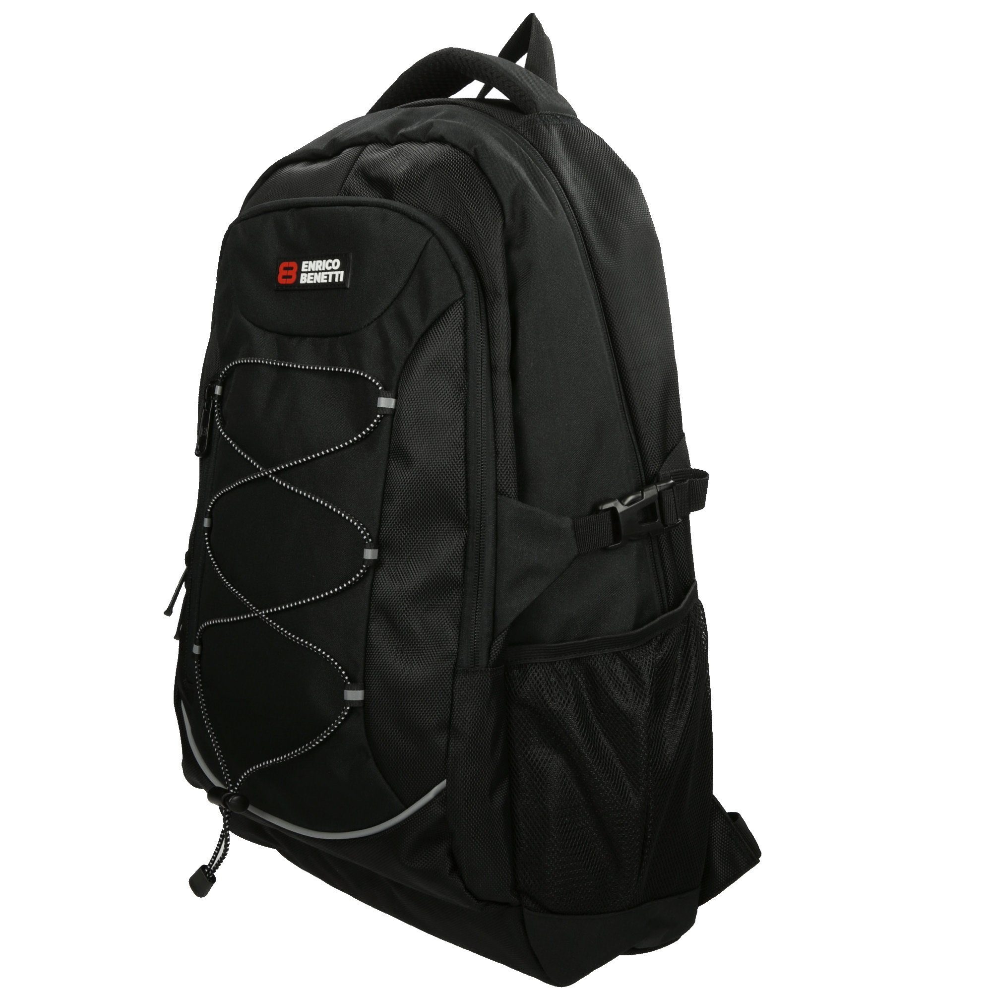 Rucksack Schule Rucksack mit Laptopfach, Business Freizeit Schwarz HTI-Living 54