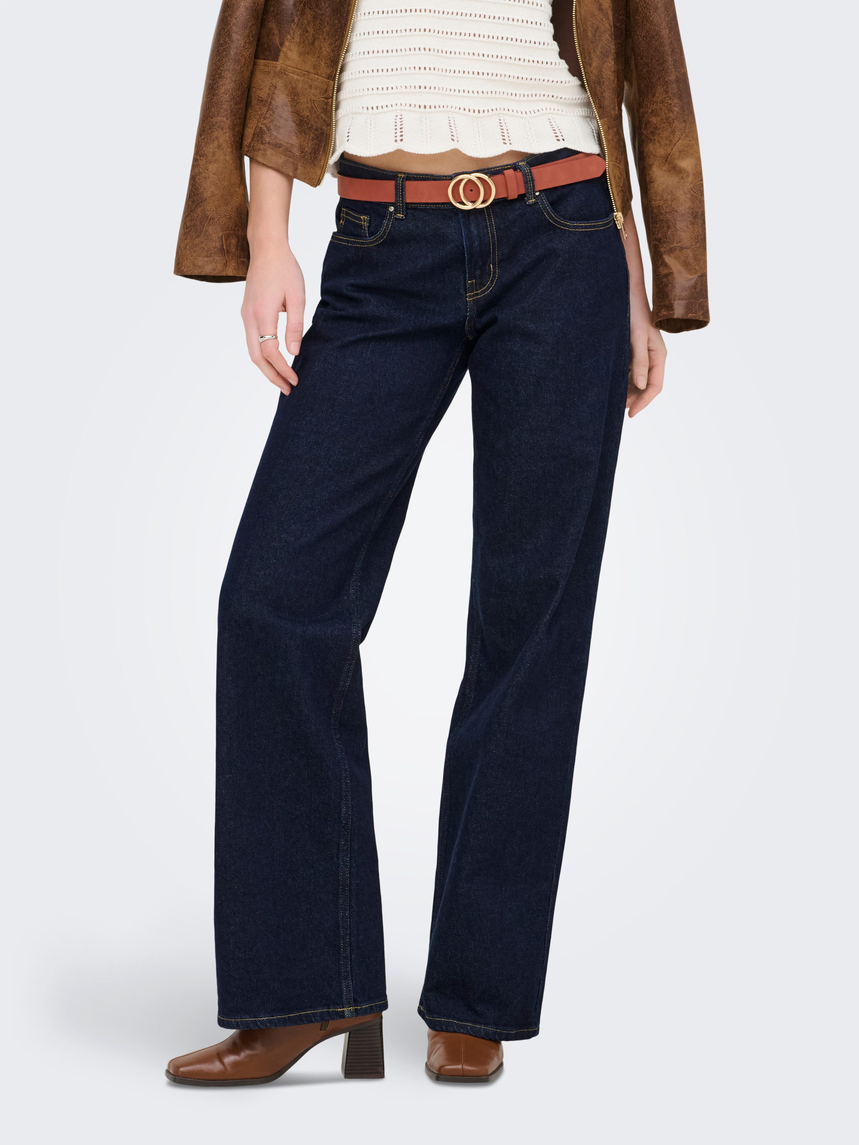 High-waist-Jeans ONLJUICY LW WIDE LEG DNM RINSE MAE NOOS