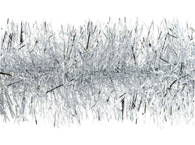 Creativery Lametta, Weihnachtsgirlande Lametta 15cm x 3m Silber