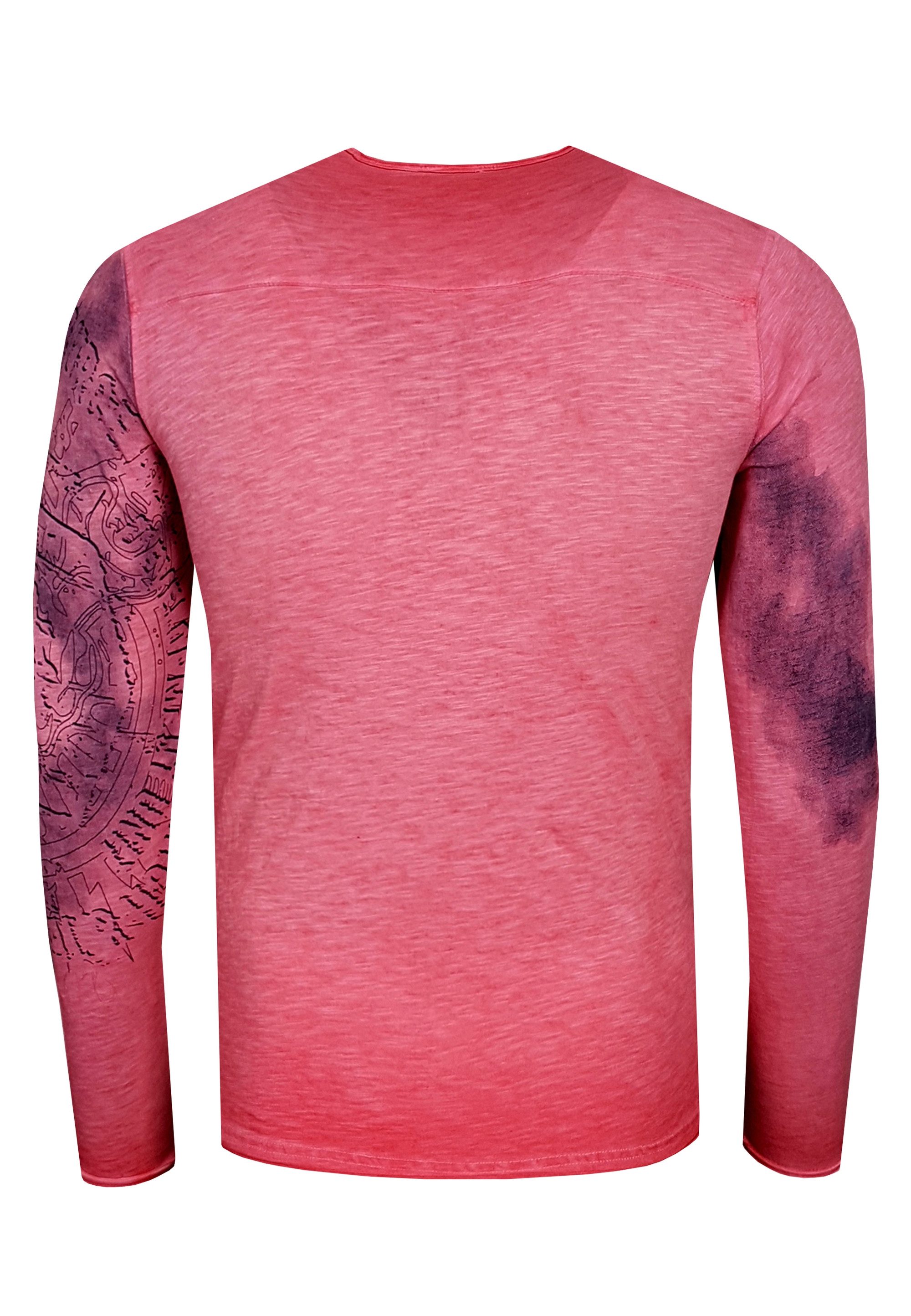 Rusty Neal Langarmshirt mit coolem Frontprint günstig online kaufen