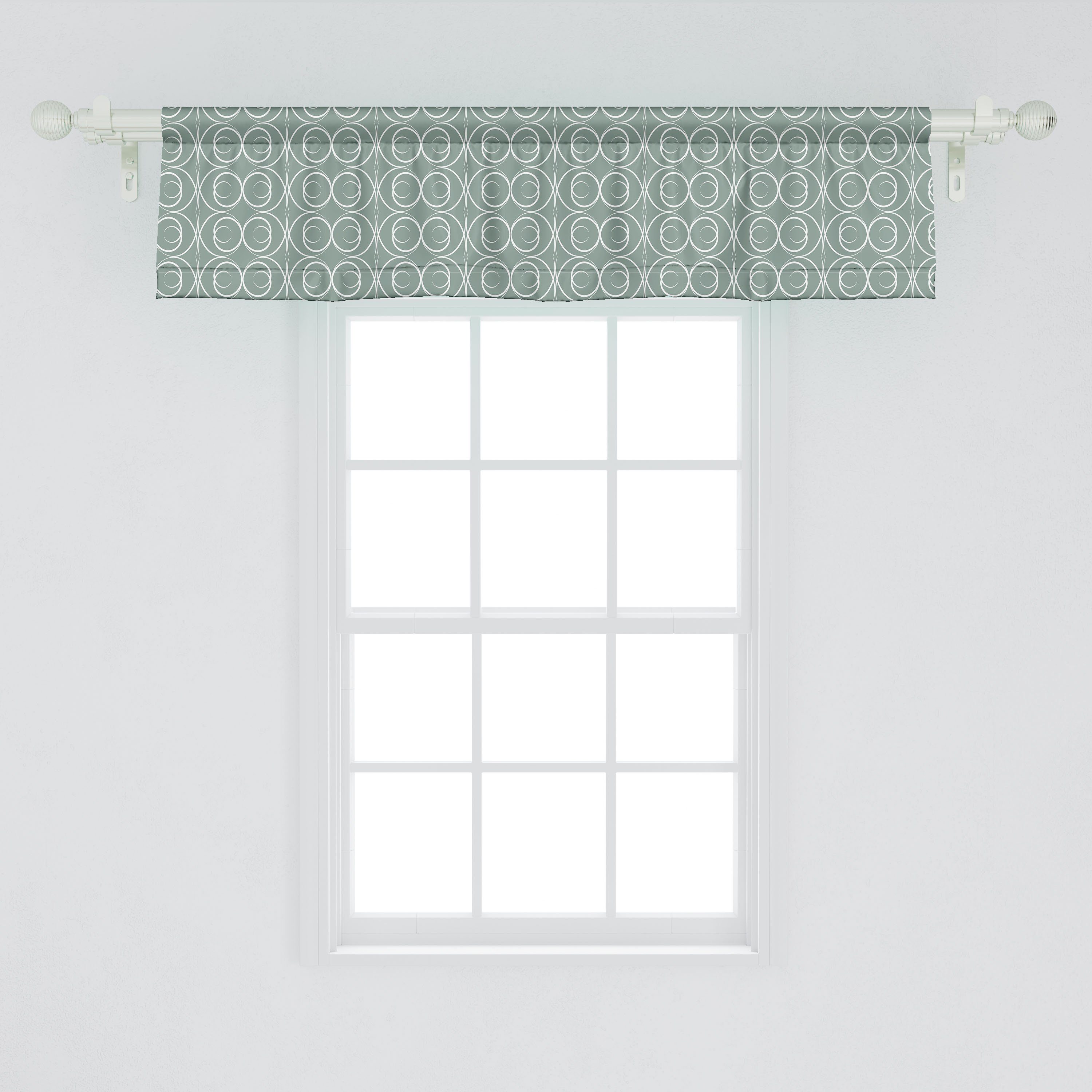 Scheibengardine Vorhang Volant für Küche Blumen mit Schlafzimmer Abakuhaus, Microfaser, Dekor Retro zarte Stangentasche