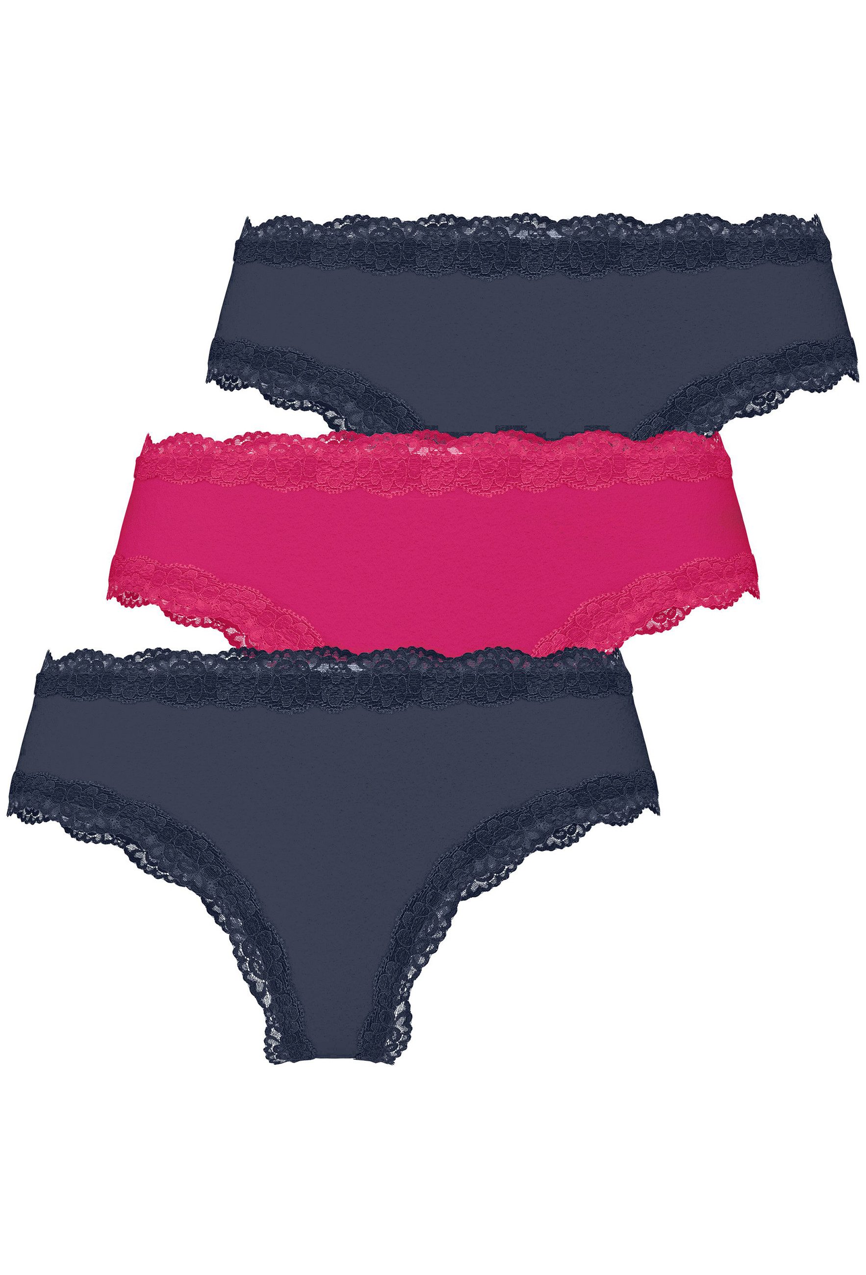 MUSTANG Panty Damen Unterwäsche Unterhose (Spar-Set) 2x Navy, 1x Pink