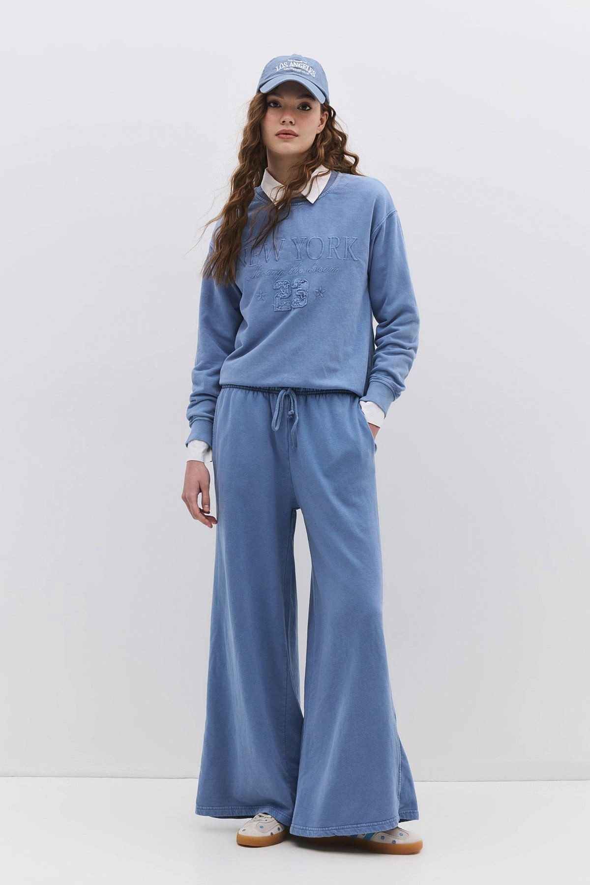 No Matter What Sweatponcho Weite Jogginghose mit Taschen