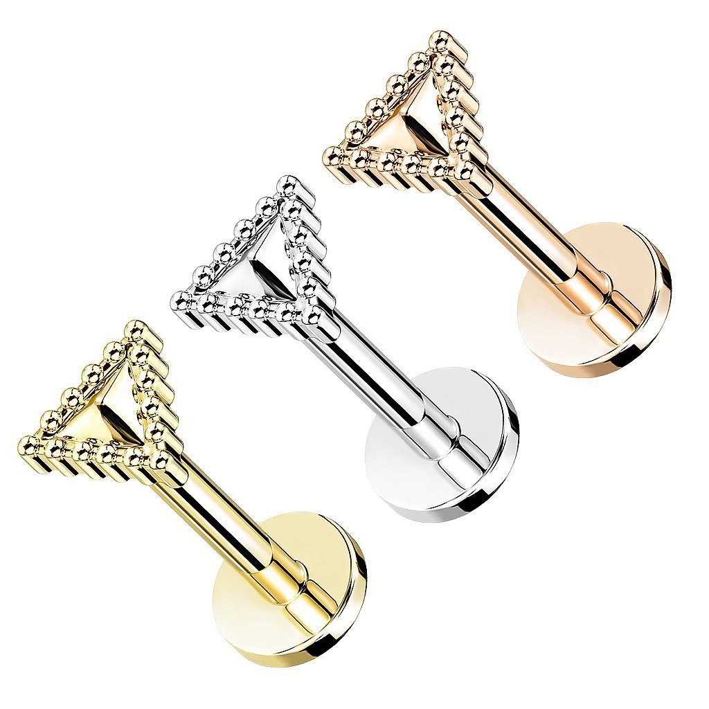Taffstyle Piercing-Set Tragus Ohr Knorpel Helix Piercing Dreieck Kugeln, Piercing Stecker Kristall Glitzer Cartilage Ohrpiercing Barbell Stab