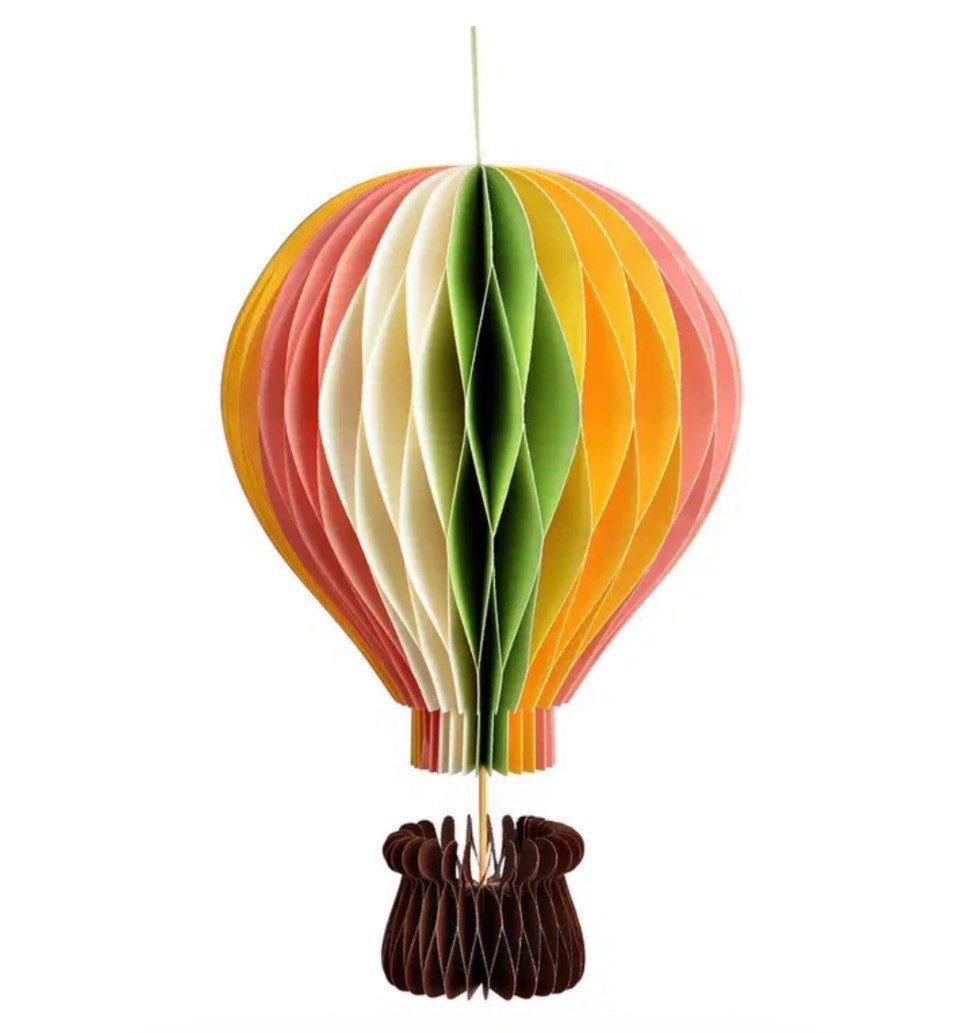 Seyila Home Papierdekoration Heissluftballon Aufhänger aus Papier / Pappe