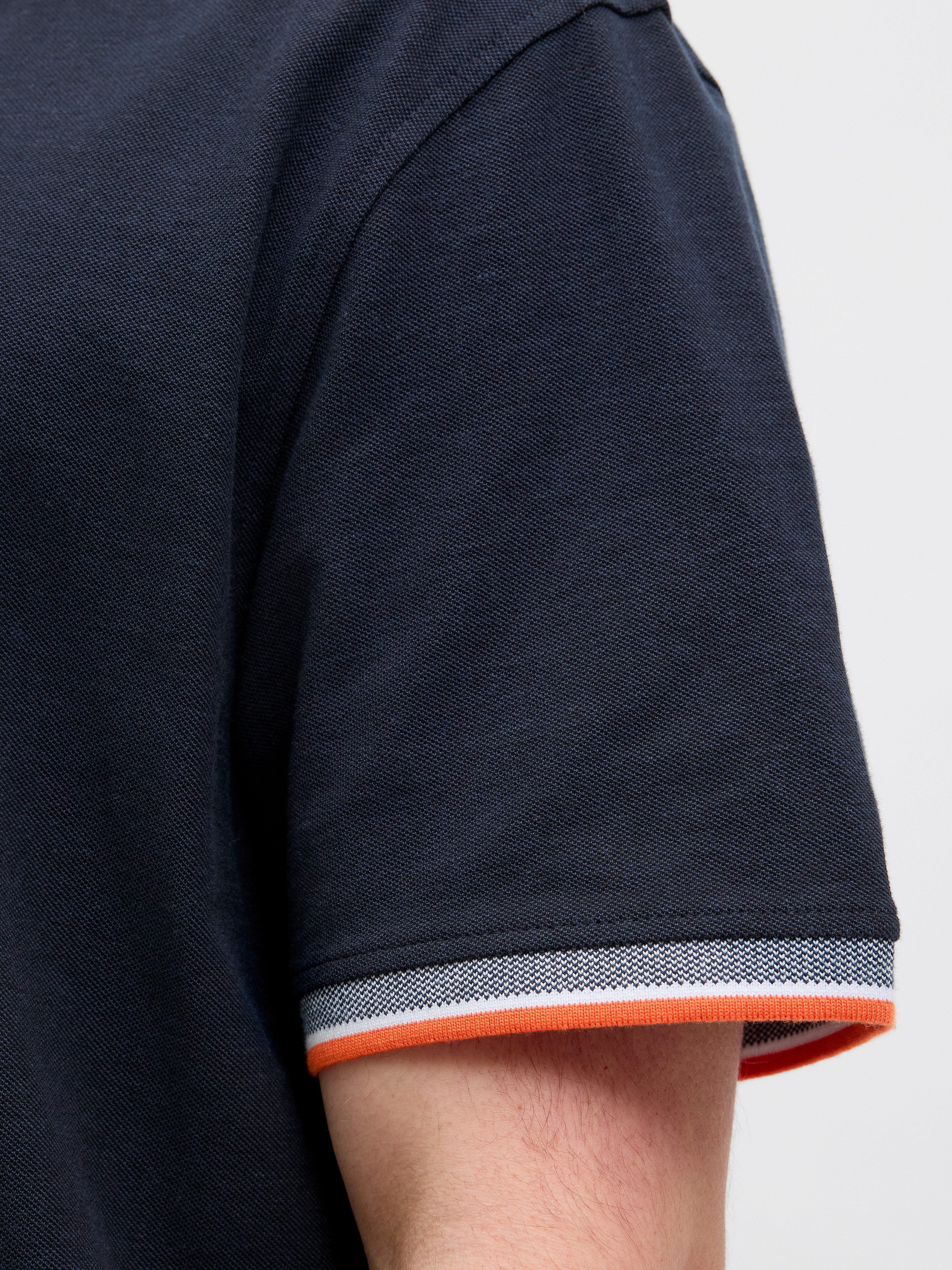 Jack & Jones PlusSize Poloshirt JJEPAULOS POLO SS NOOS PLS Baumwolle, regular fit