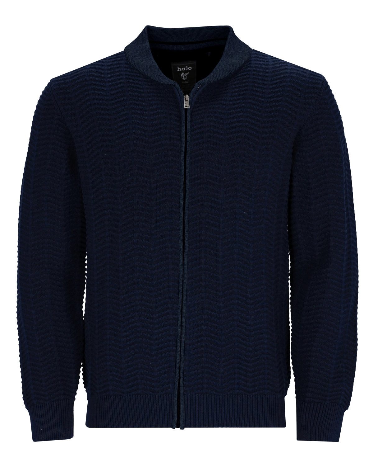 Hajo Strickjacke Strickjacke in Zick Zack-Struktur allover