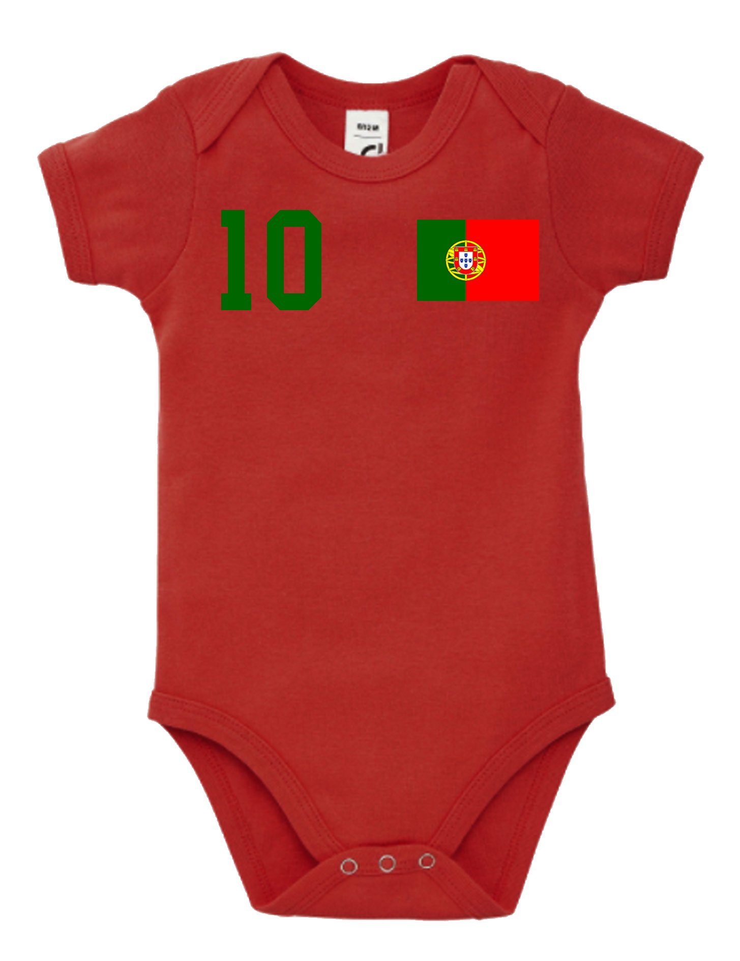 Kurzarmbody Portugal Kinder Baby Body Strampler