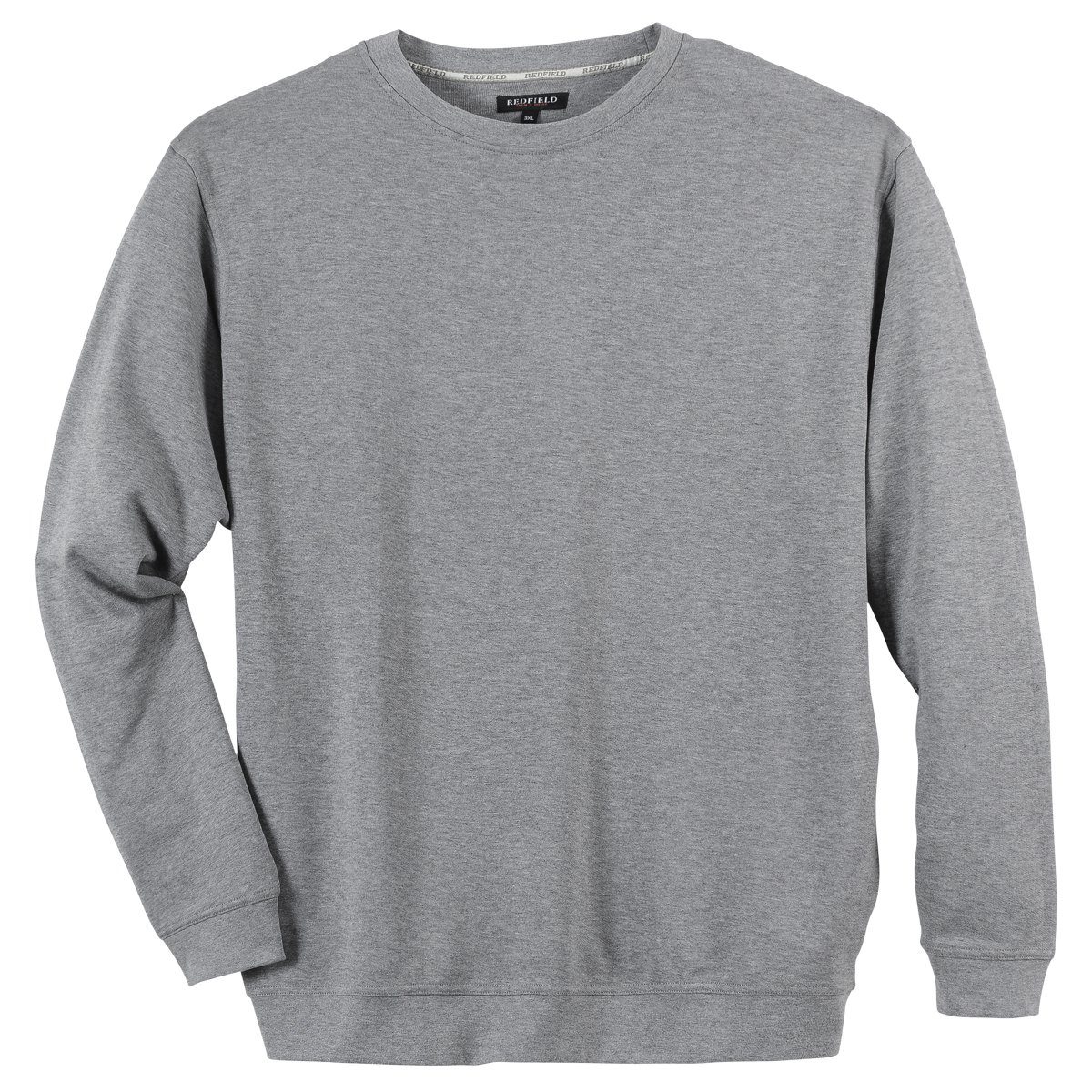 redfield Sweater Redfield Sweatshirt hellgrau melange Übergröße