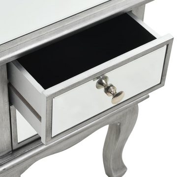 vidaXL Nachttisch Verspiegelter Nachttisch aus MDF und Glas 34,5x30x50 cm