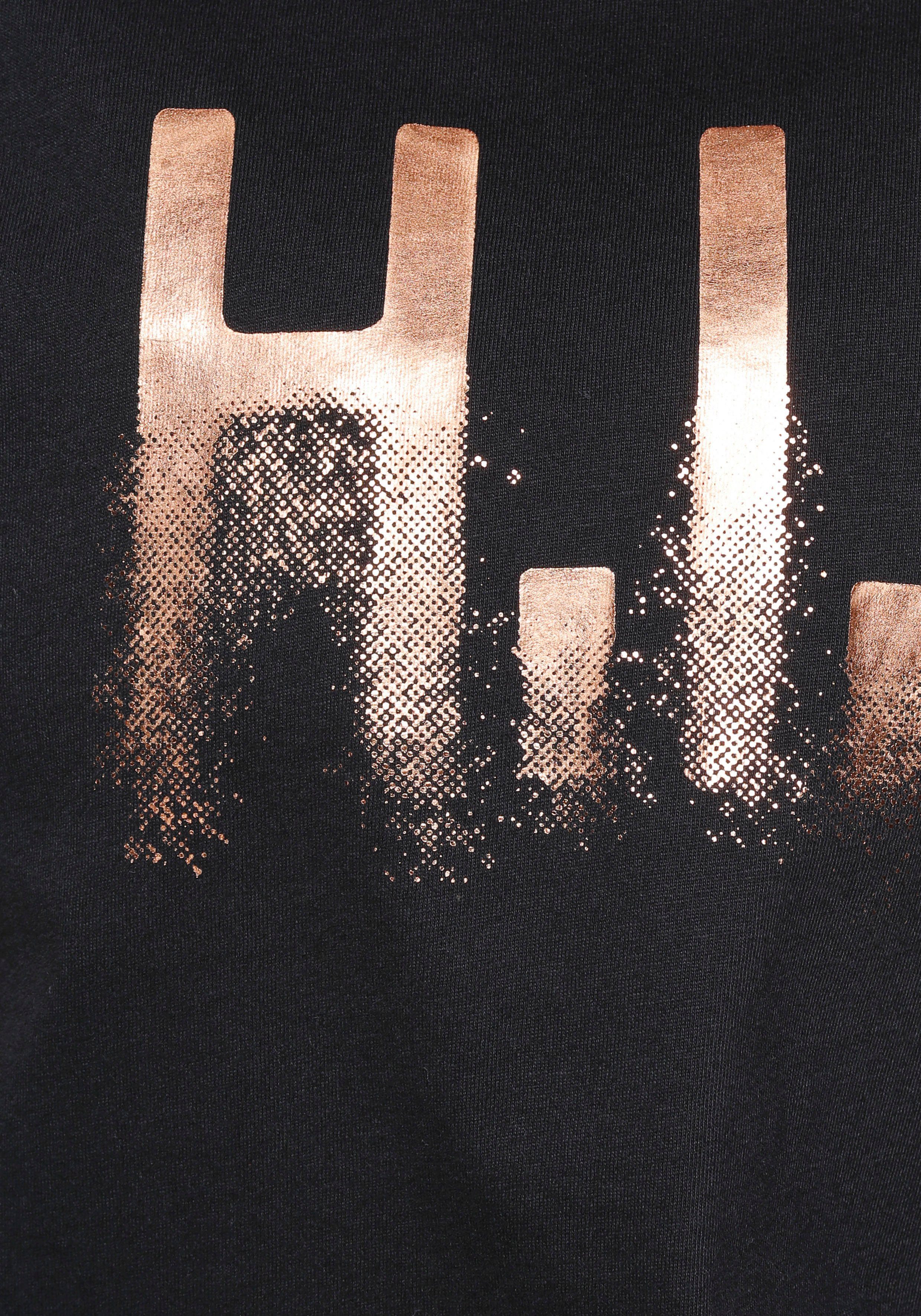 H.I.S T-Shirt glänzenden Druck mit (2er-Pack)
