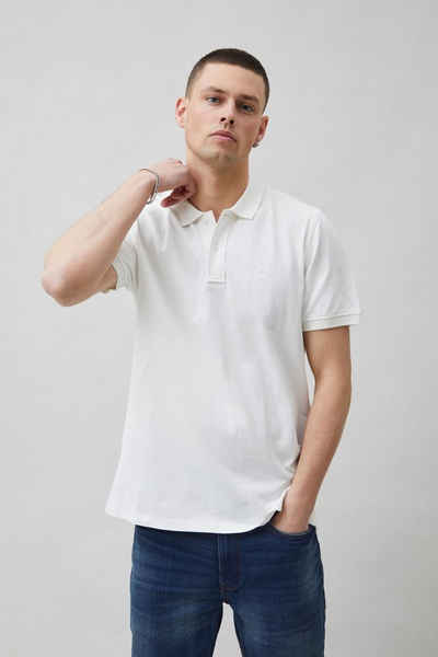 Blend Poloshirt Polo Shirt Übergrößen Kurzarm Hemd aus Baumwolle 5153 in Weiß