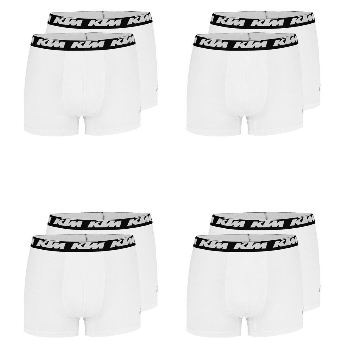 KTM Boxershorts 8er Pack Boxer Man Cotton (Set, 8-St., 8er-Pack) White