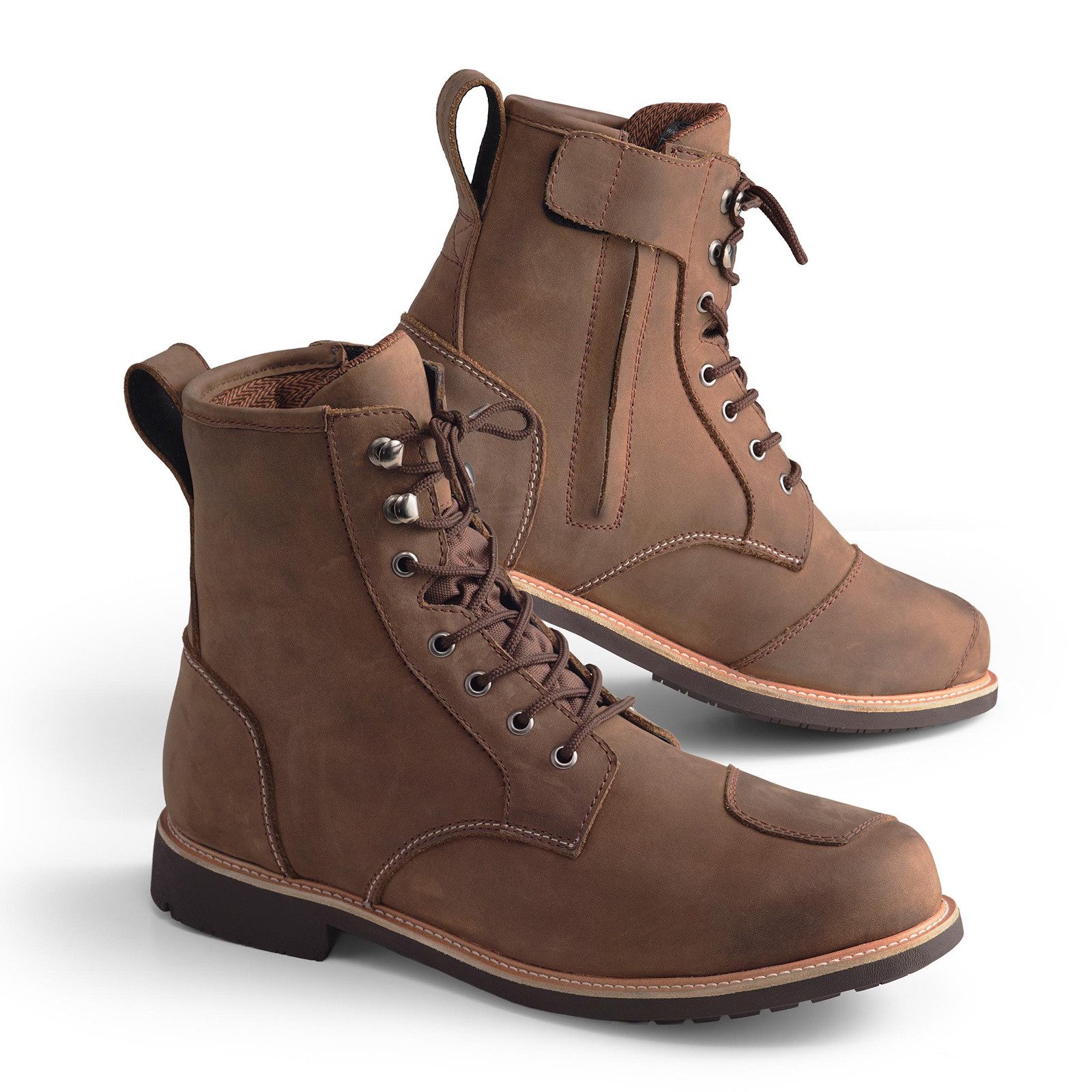 Modeka Modeka Wolter II Stiefel Braun 42 Motorradstiefel (Packung, Antistatische und Öl- und Benzinfeste Sohle) motorradstiefel für herren