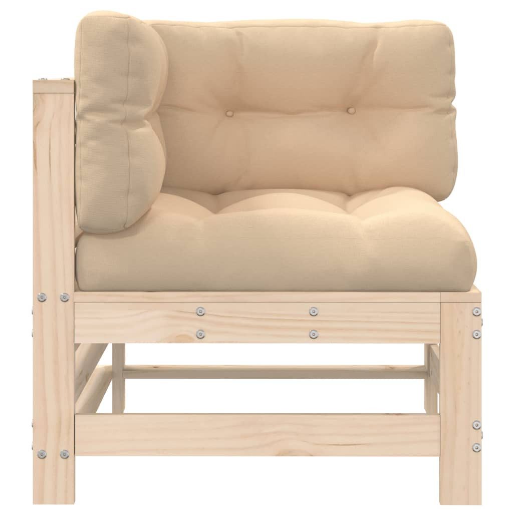 vidaXL Sofaelement Ecksofa mit Kissen Massivholz günstig online kaufen