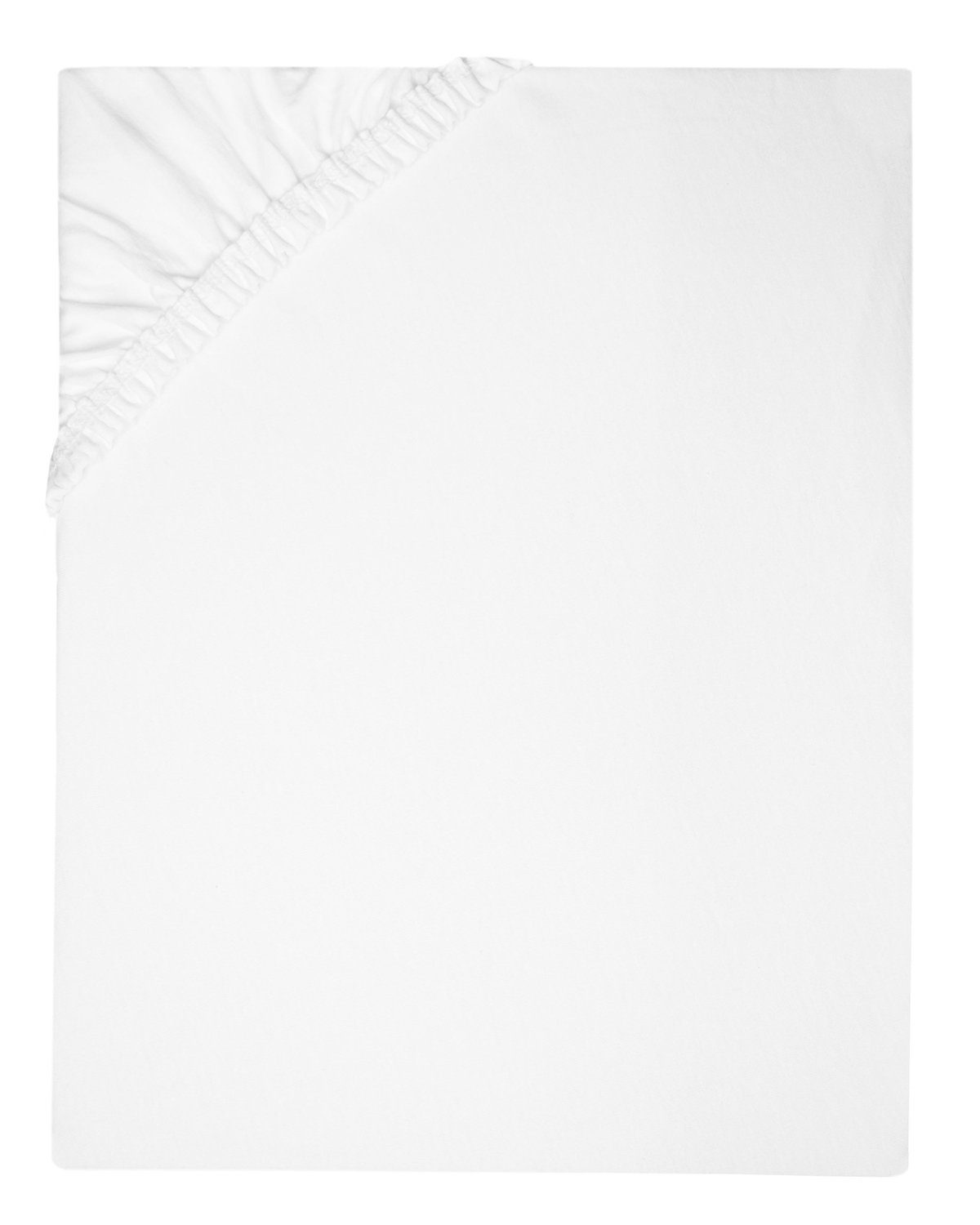 Spannbettlaken, ZOLLNER, Double-Jersey, Gummizug: rundum, 90 x 200 cm, 100% Baumwolle, vom Hotelwäschespezialisten