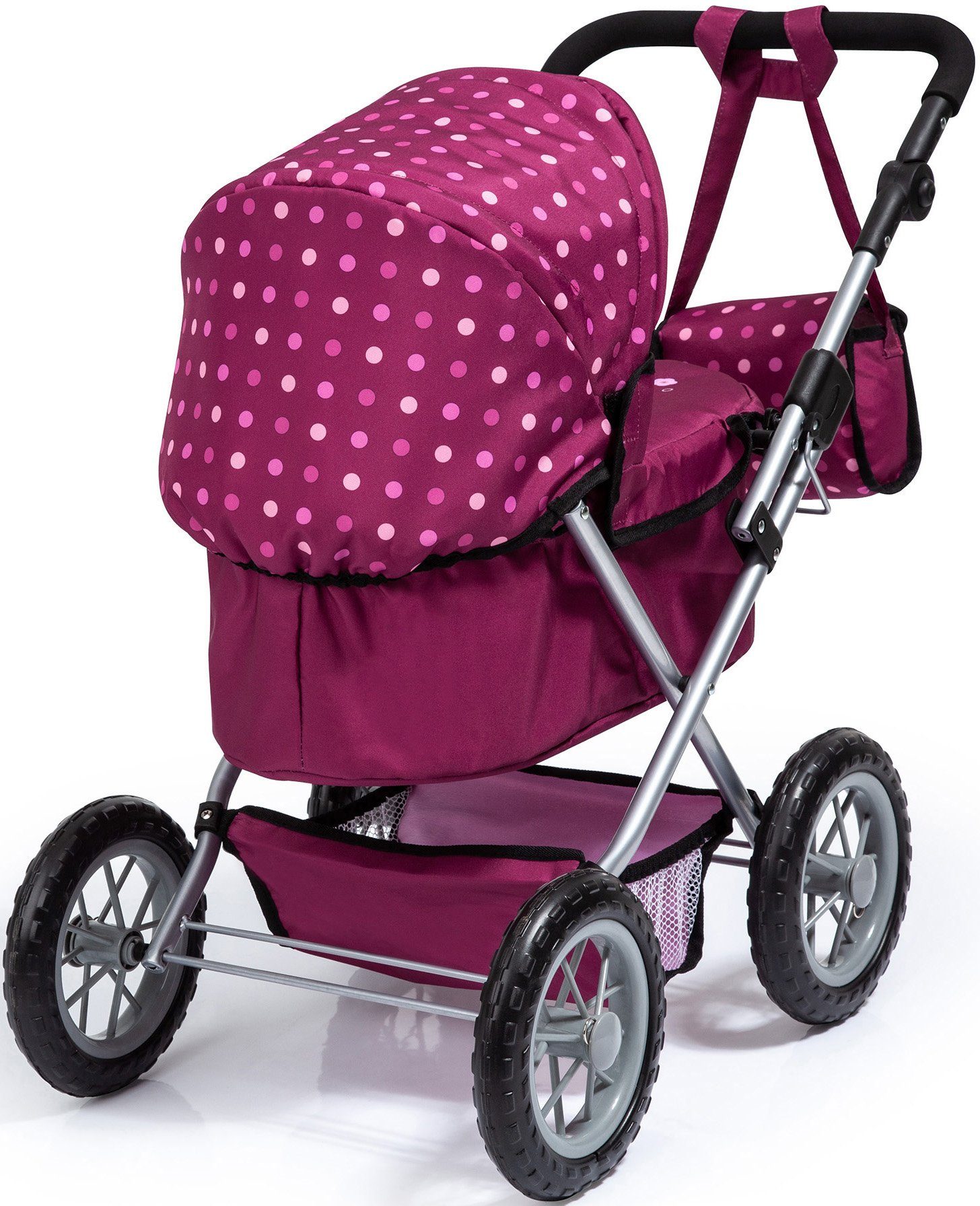 Bayer Puppenwagen Trendy, bordeaux, mit Wickeltasche günstig online kaufen