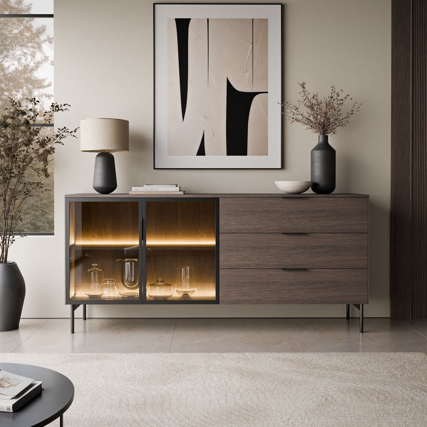 Lookway Kommode LINEA LOFT mit LED-Beleuchtung