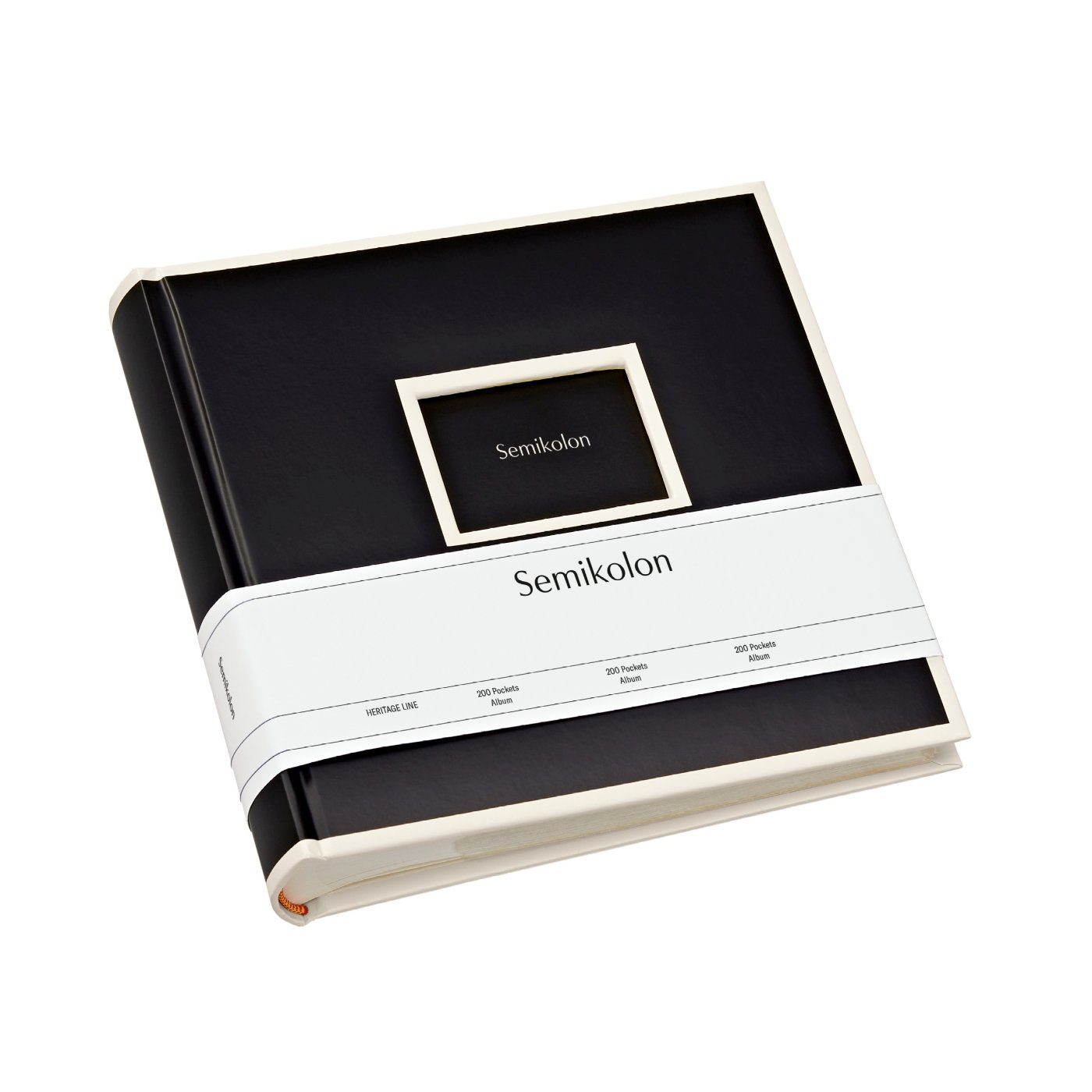 Semikolon Fotoalbum Für 200 Fotos mit dem Format 10 x 15, 100 Seiten mit je 2 Einschubtaschen black