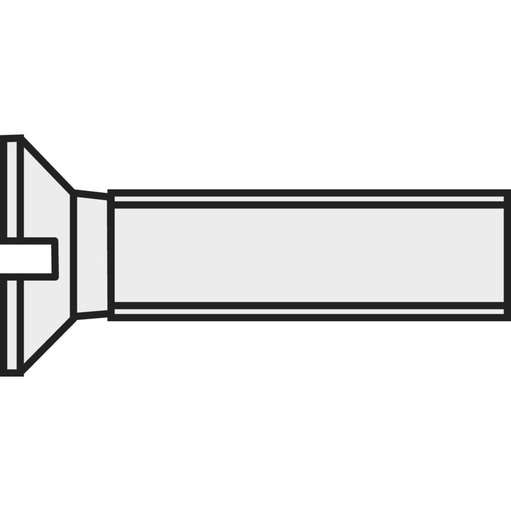Schraube TOOLCRAFT 839944 Senkschrauben M2 10 mm Schlitz DIN 963 Kunststoff