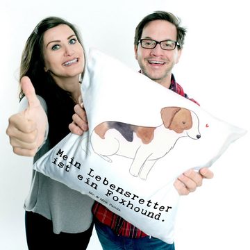 Mr. & Mrs. Panda Dekokissen Foxhound Lebensretter - Weiß - Geschenk, Hund, Motivkissen, Jagdhund, Einzigartige Motive