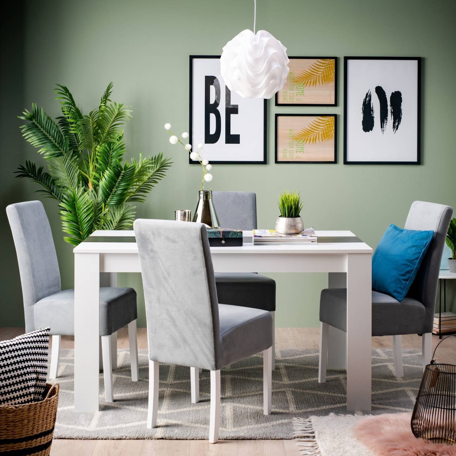 cm Holz weiß weiß Esszimmertisch | Homestyle4u Set) Farben mehrere Holztisch | weiß Küchentisch Esstisch (kein 135x80