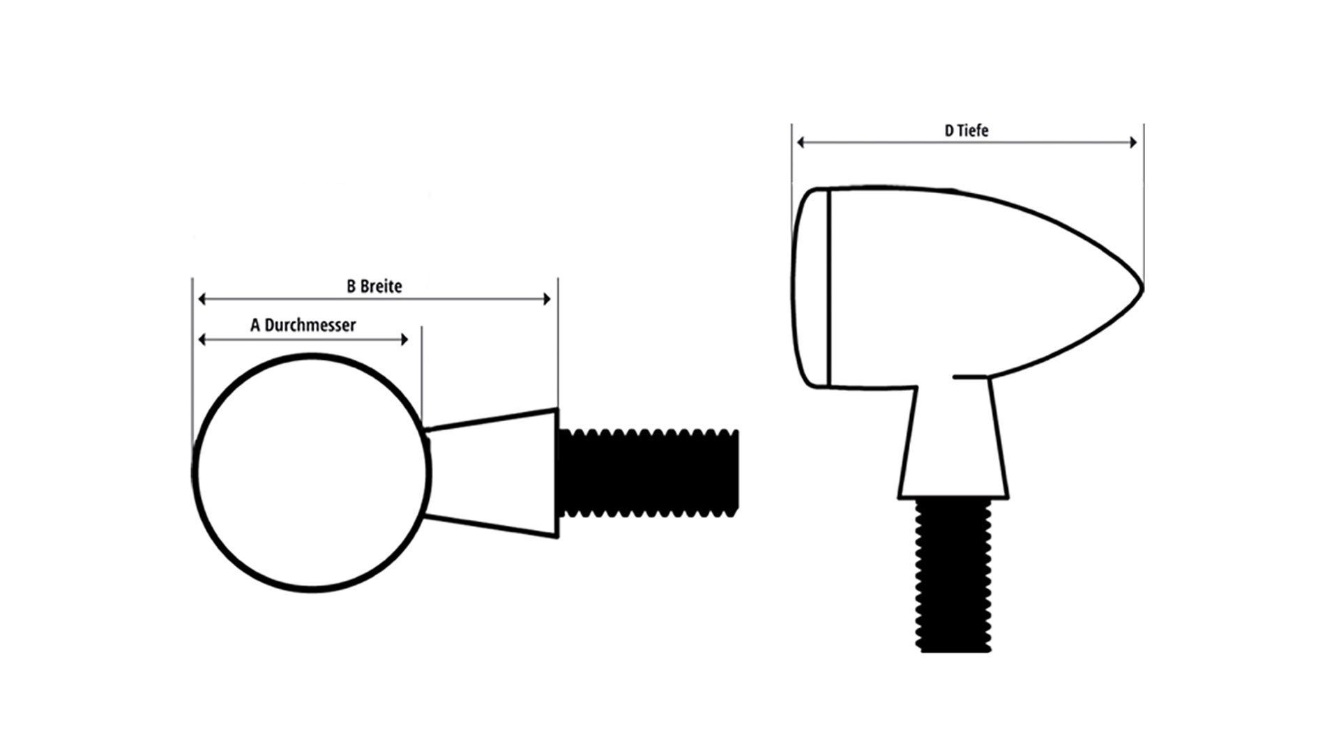 Koso Topcase Mini LED-Rücklicht, roter Reflektor mit Klarglas, mit Befestigungsbol