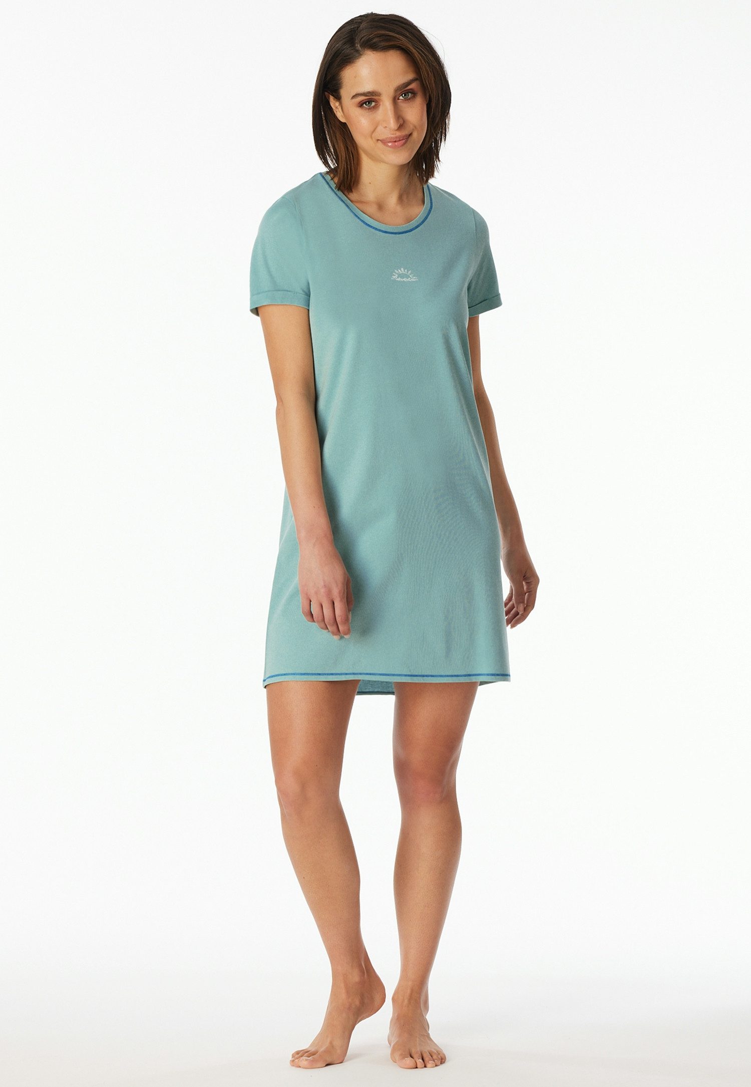 Schiesser Nachthemd Casual Essentials mit Statement-Print günstig online kaufen