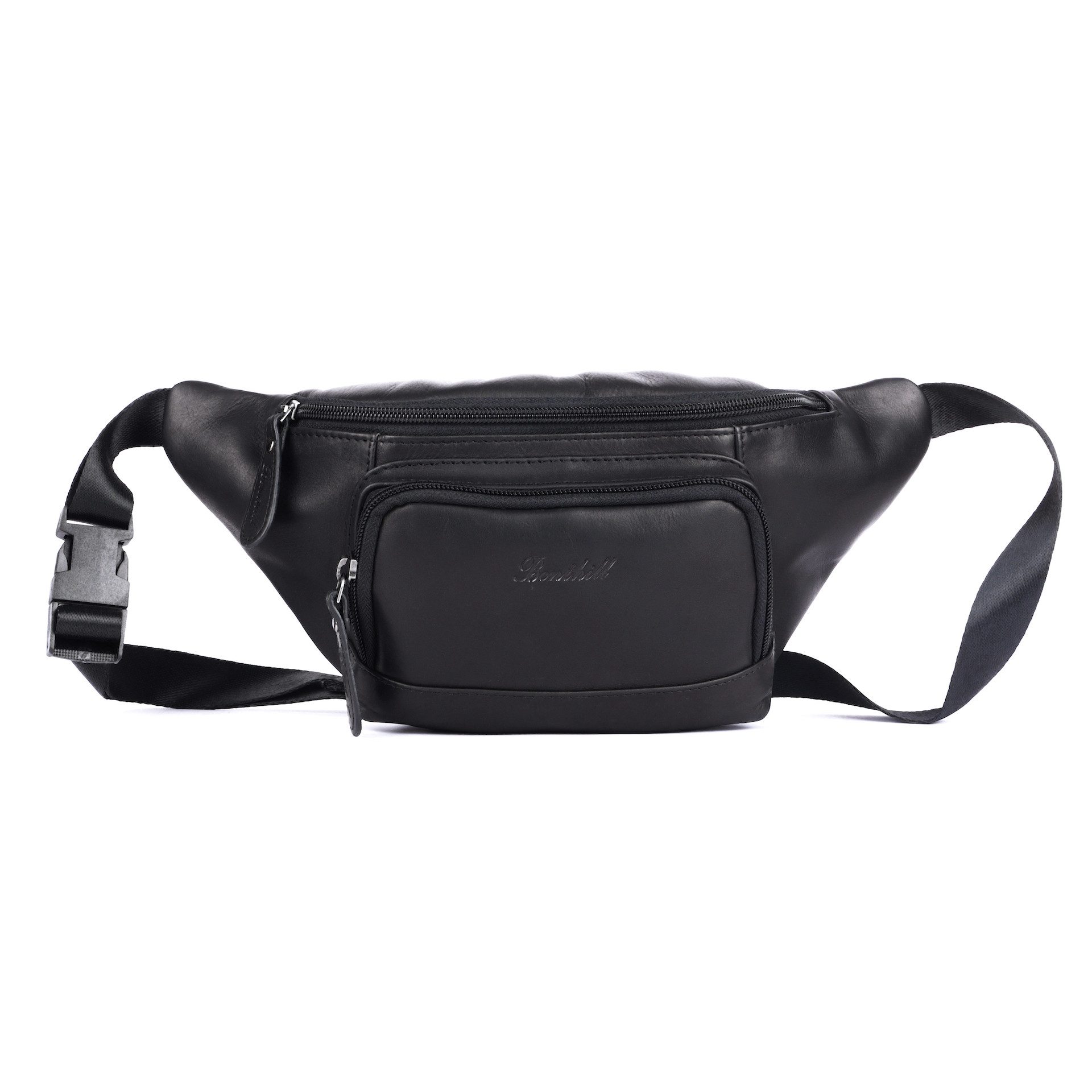 Benthill Gürteltasche Echt Leder Bauchtasche Gürteltasche Wandertasche Hüfttasche Brusttasch, Reißverschlussfach