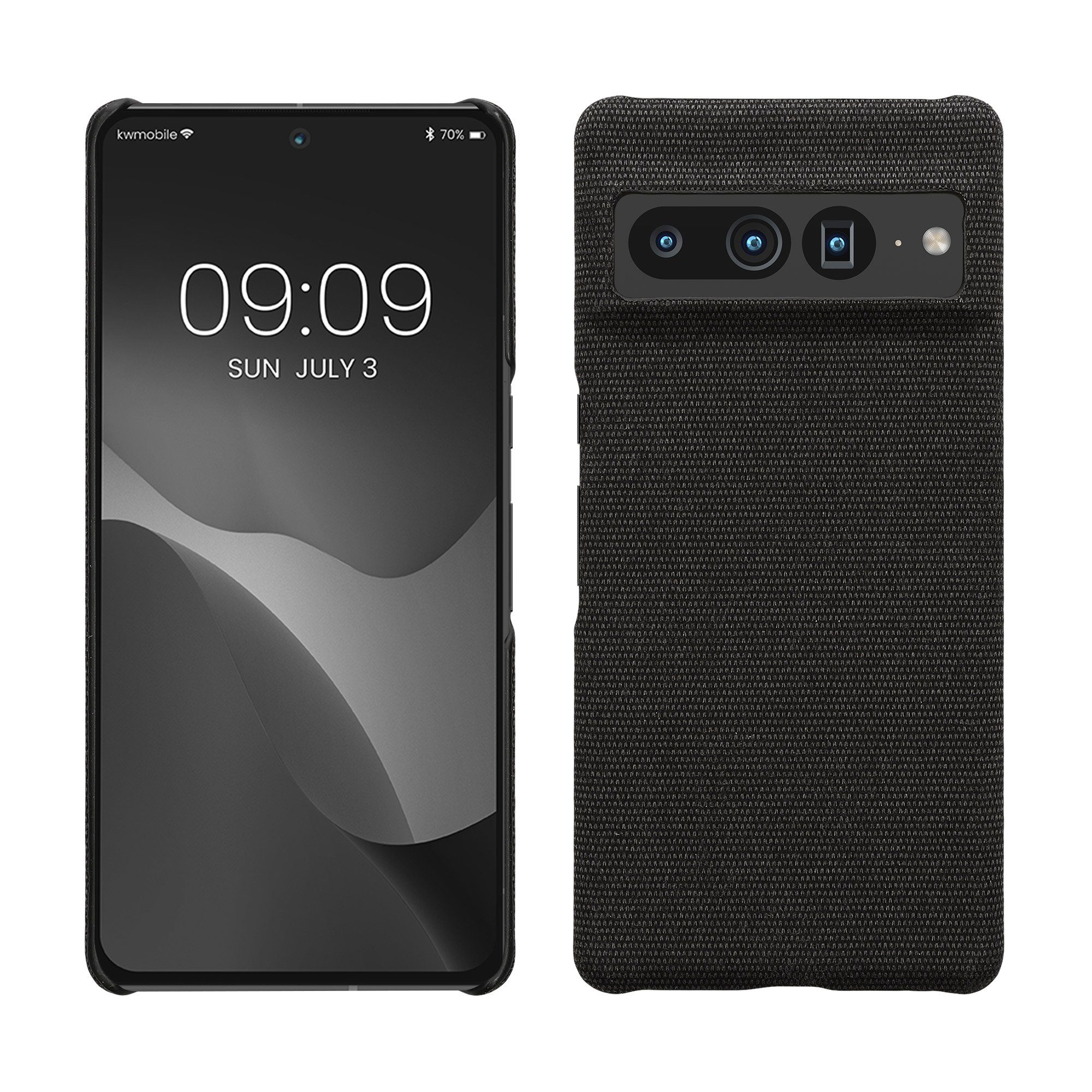 kwmobile Handyhülle kwmobile Schutzhülle kompatibel mit Google Pixel 7 Pro - Hülle - Stoff, Hülle für Google Pixel 7 Pro - Stoff Cover Case im Design